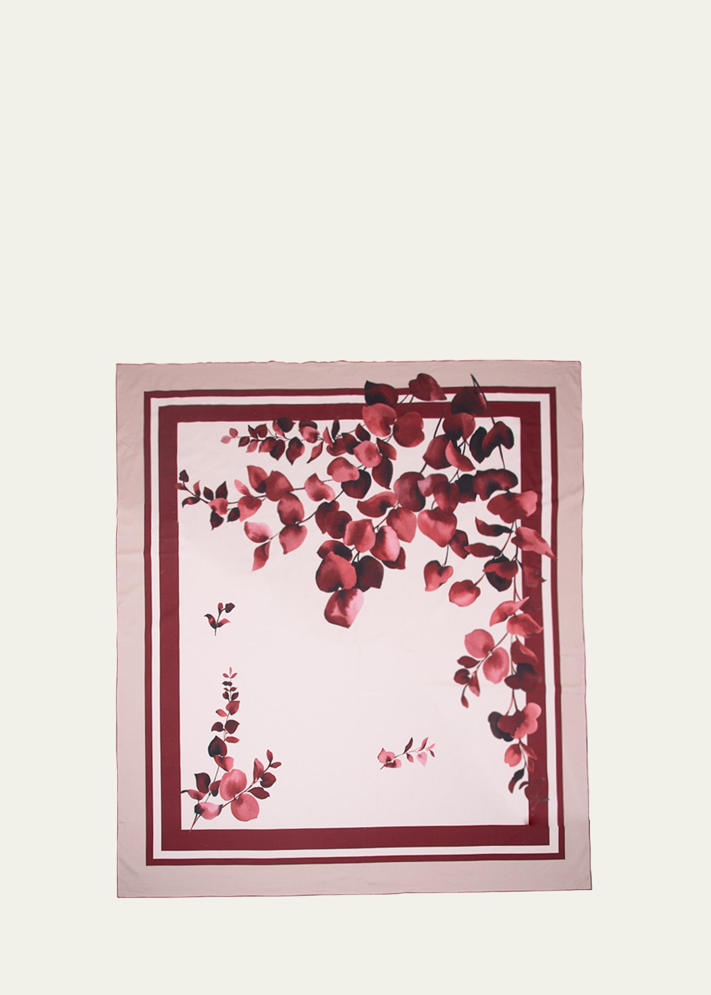 The Lino Eucalyptus Red Tablecloth, 71" Square In Red