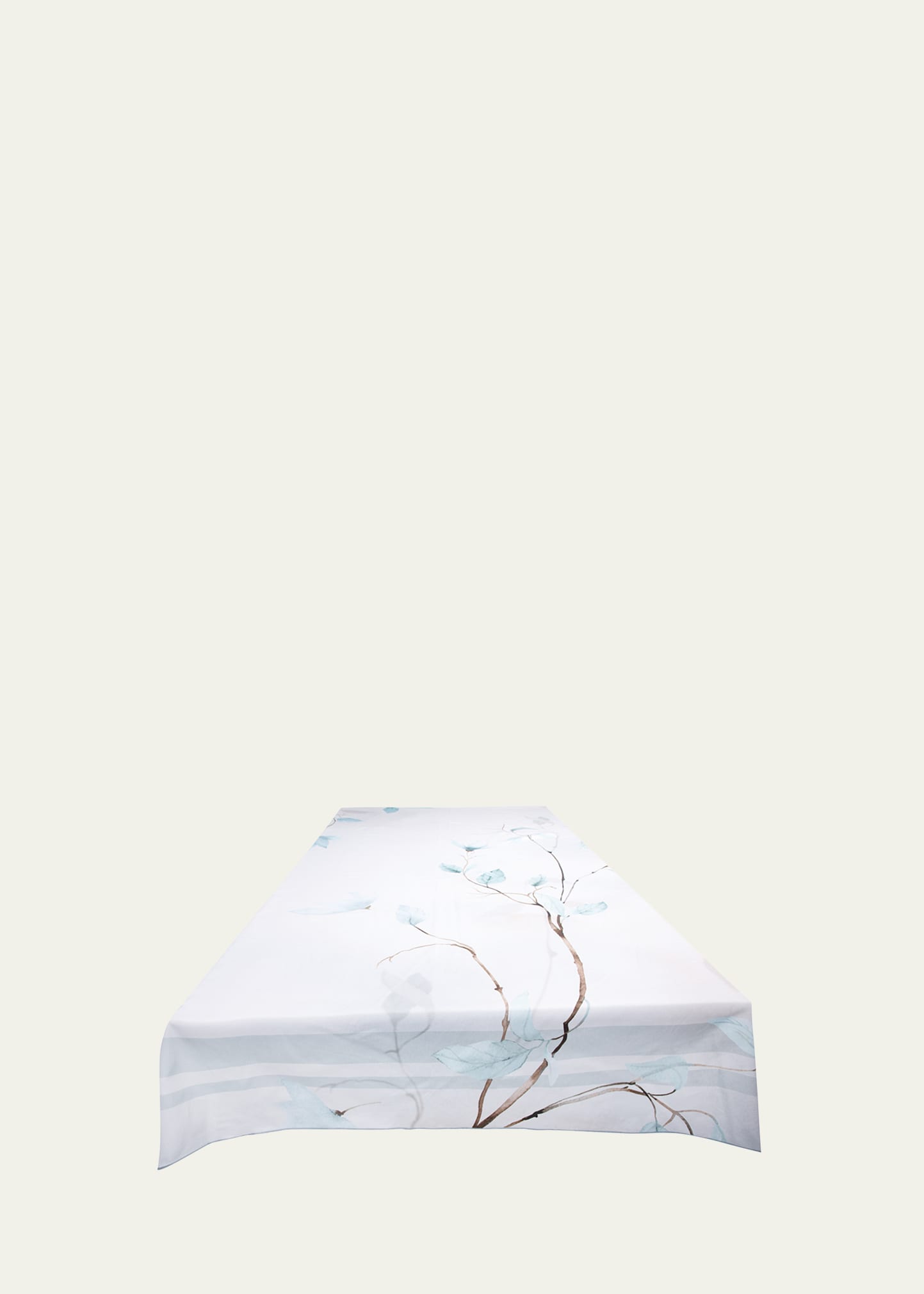 The Lino Japan Aqua Tablecloth, 71" X 144" In Aqua