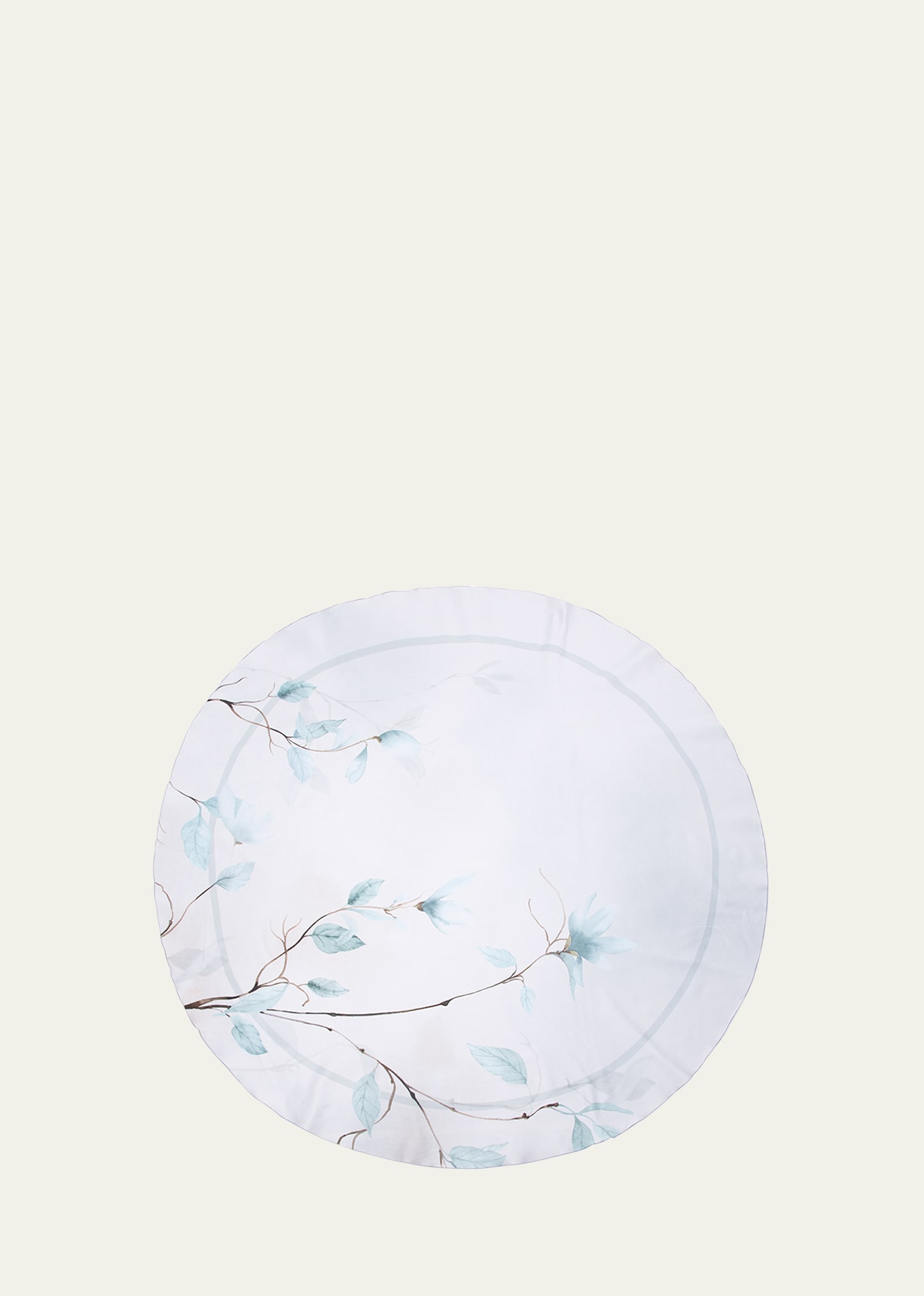 The Lino Japan Aqua Tablecloth, 71" Round