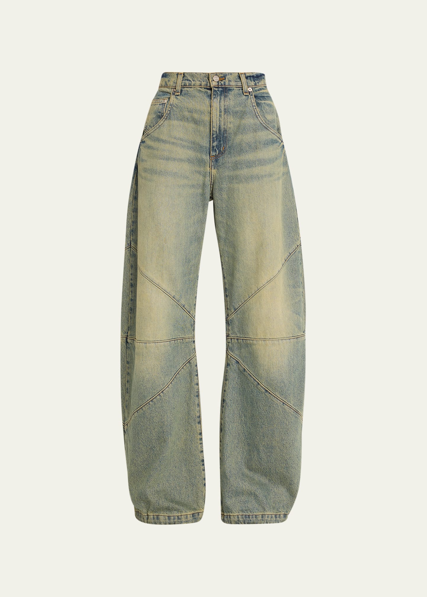 Eb Denim Frederic Wide Bow-leg Jeans In Forest