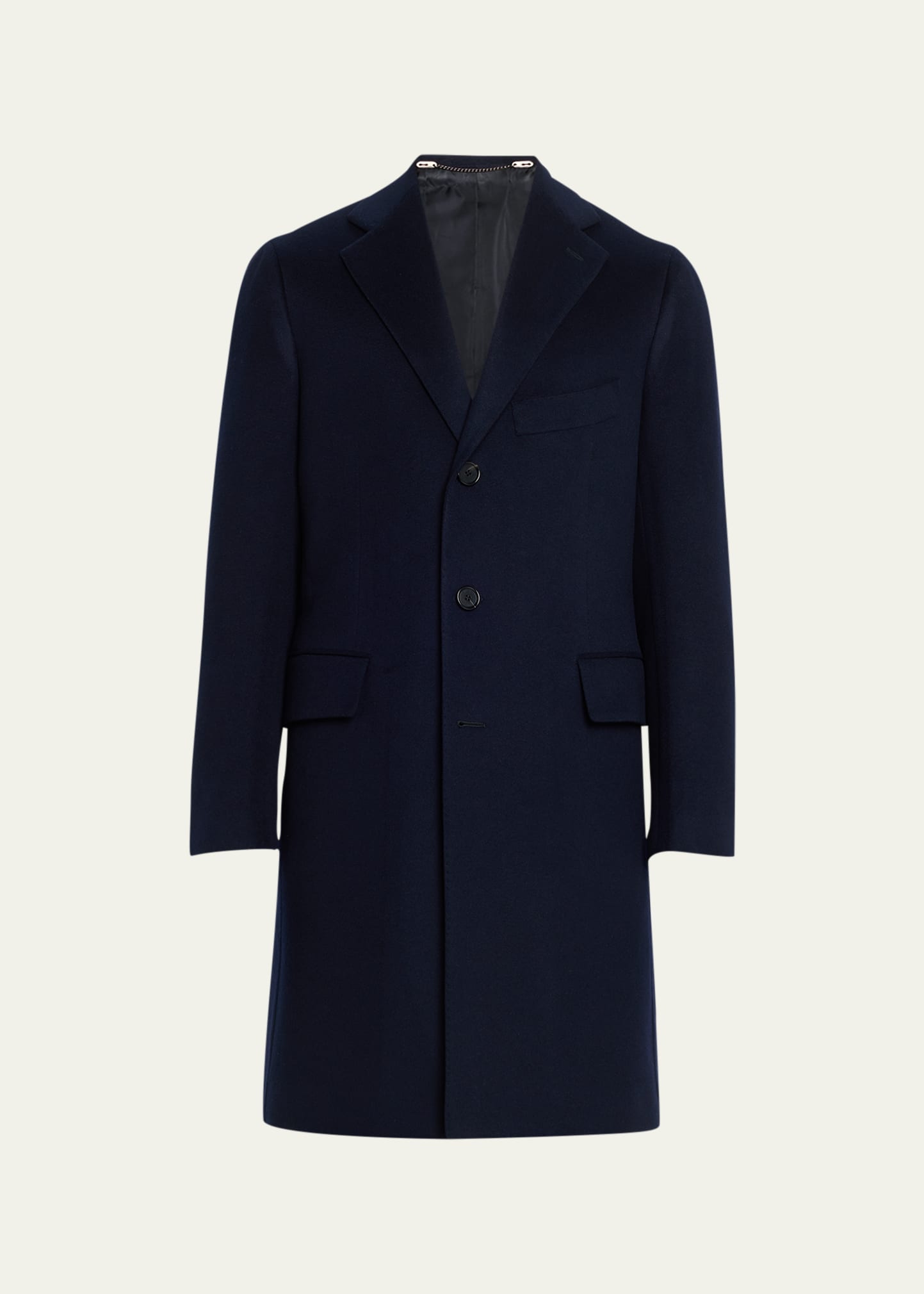 Cesare Attolini Men's Classic Topcoat In B21-blue