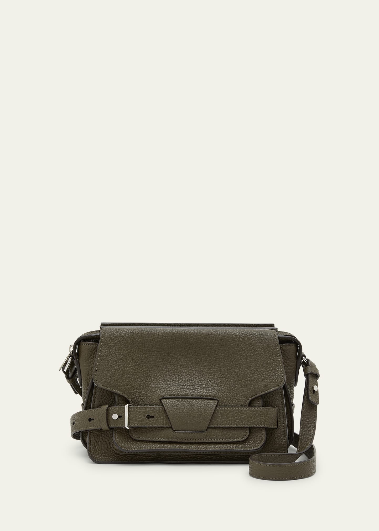 Proenza Schouler Beacon Saddle Leather Crossbody Bag In 324 Olive