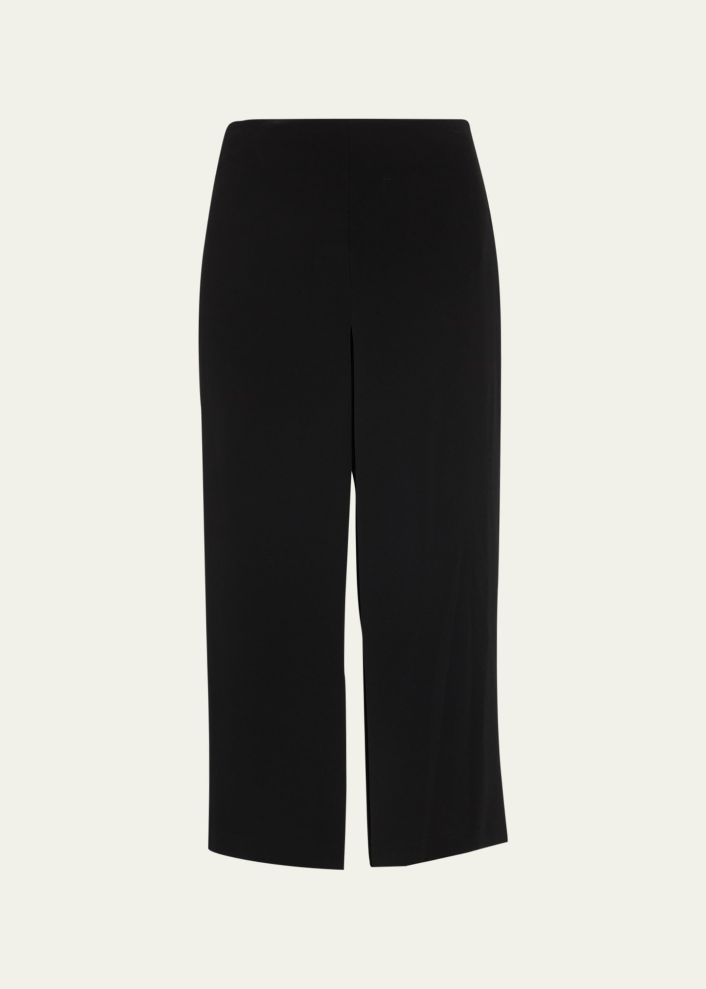 Ashlyn Emerson Crop Wide-leg Trousers In Black