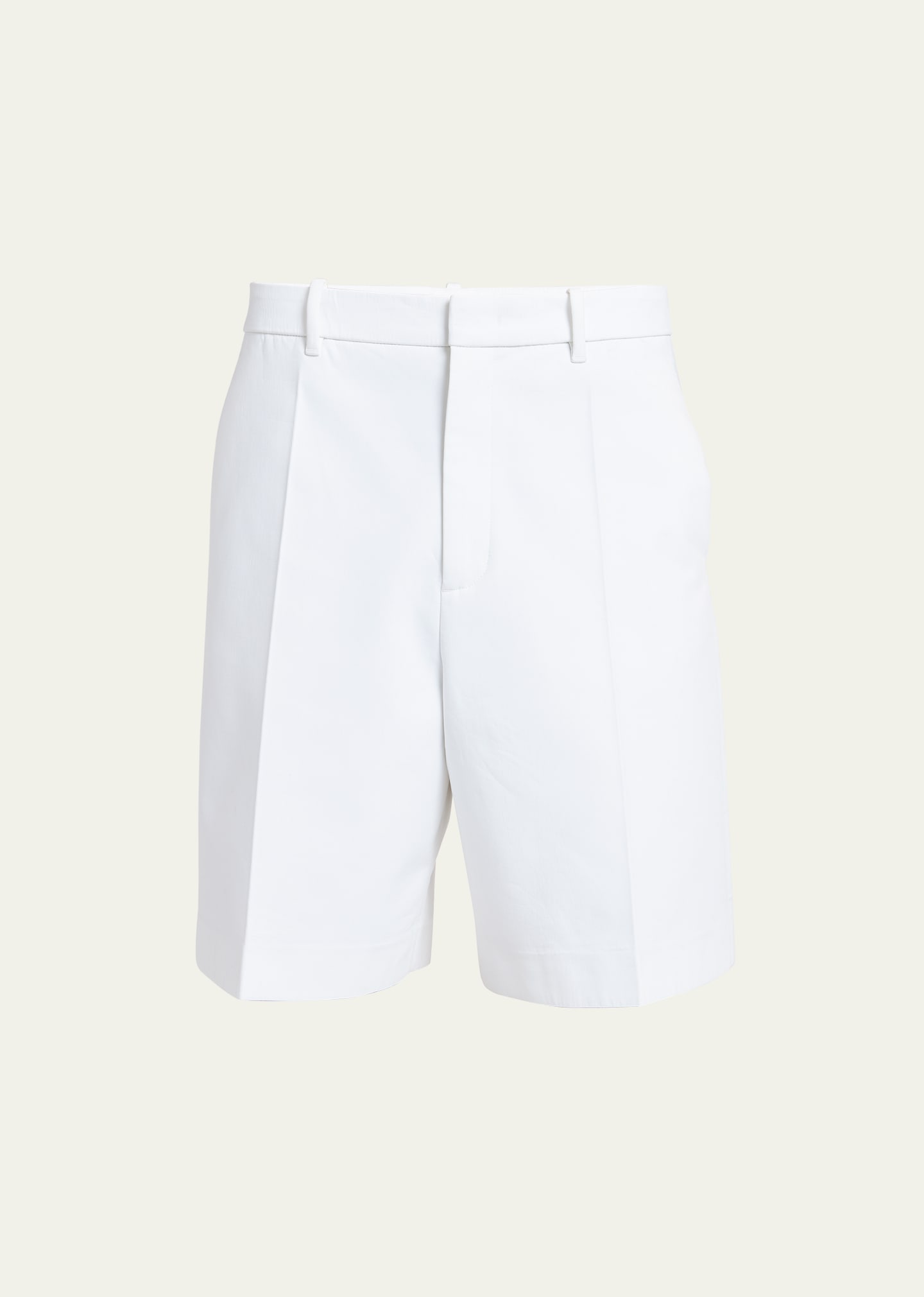 Valentino Silk Faille Bermuda Shorts In White