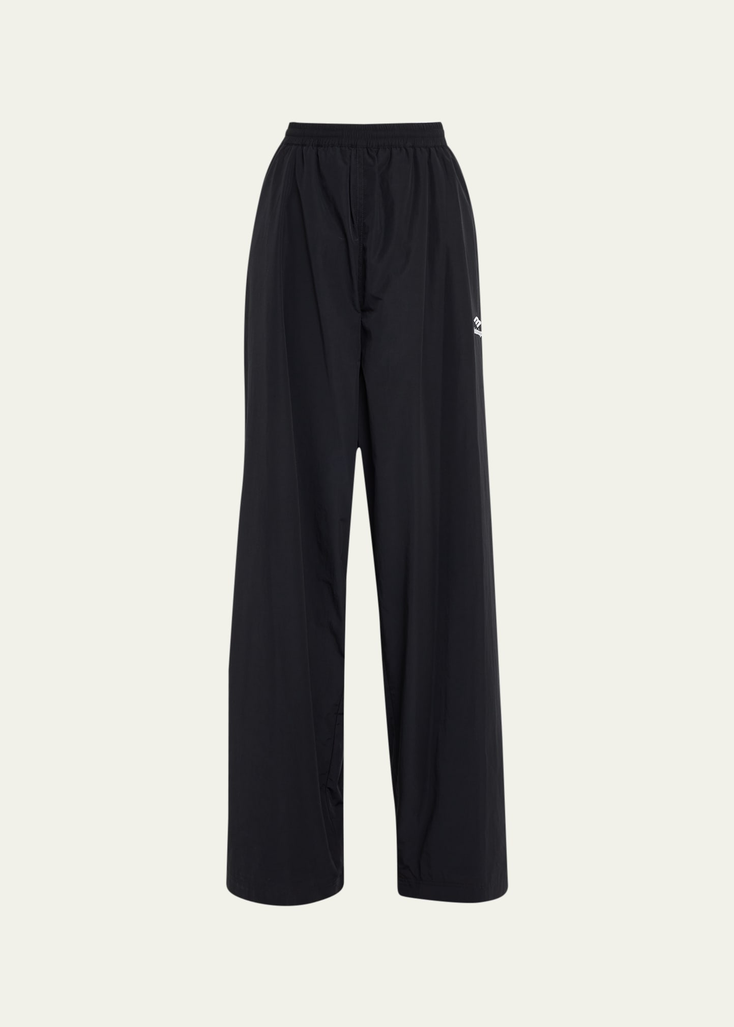 Shop Balenciaga Wide-leg Tracksuit Pants In Noir