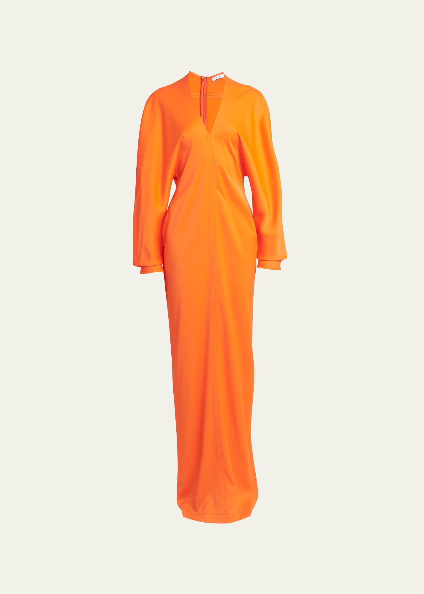 V-Neck Long-Sleeve Maxi Dress