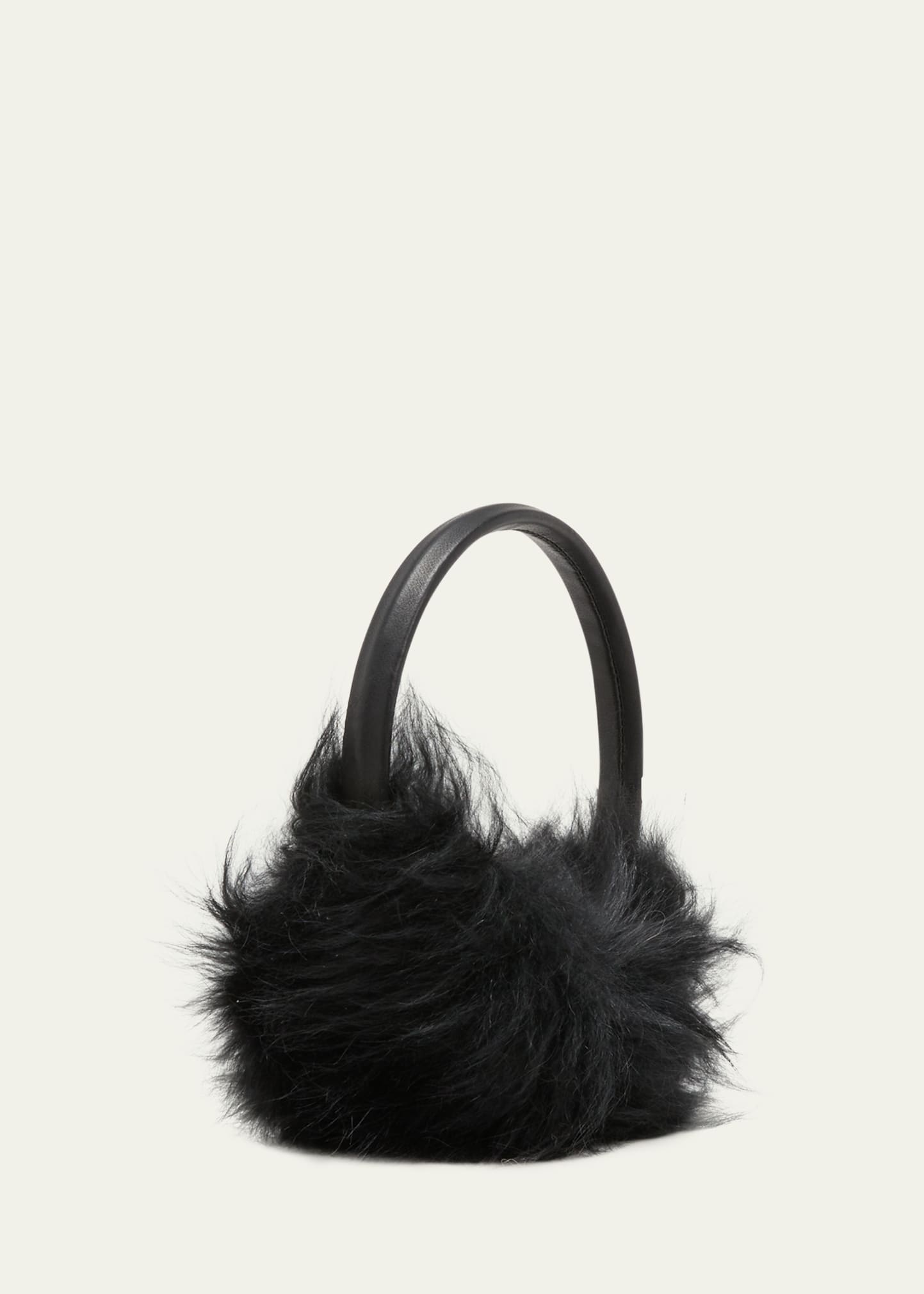 Thick Leather & Cashmere Earmuffs
