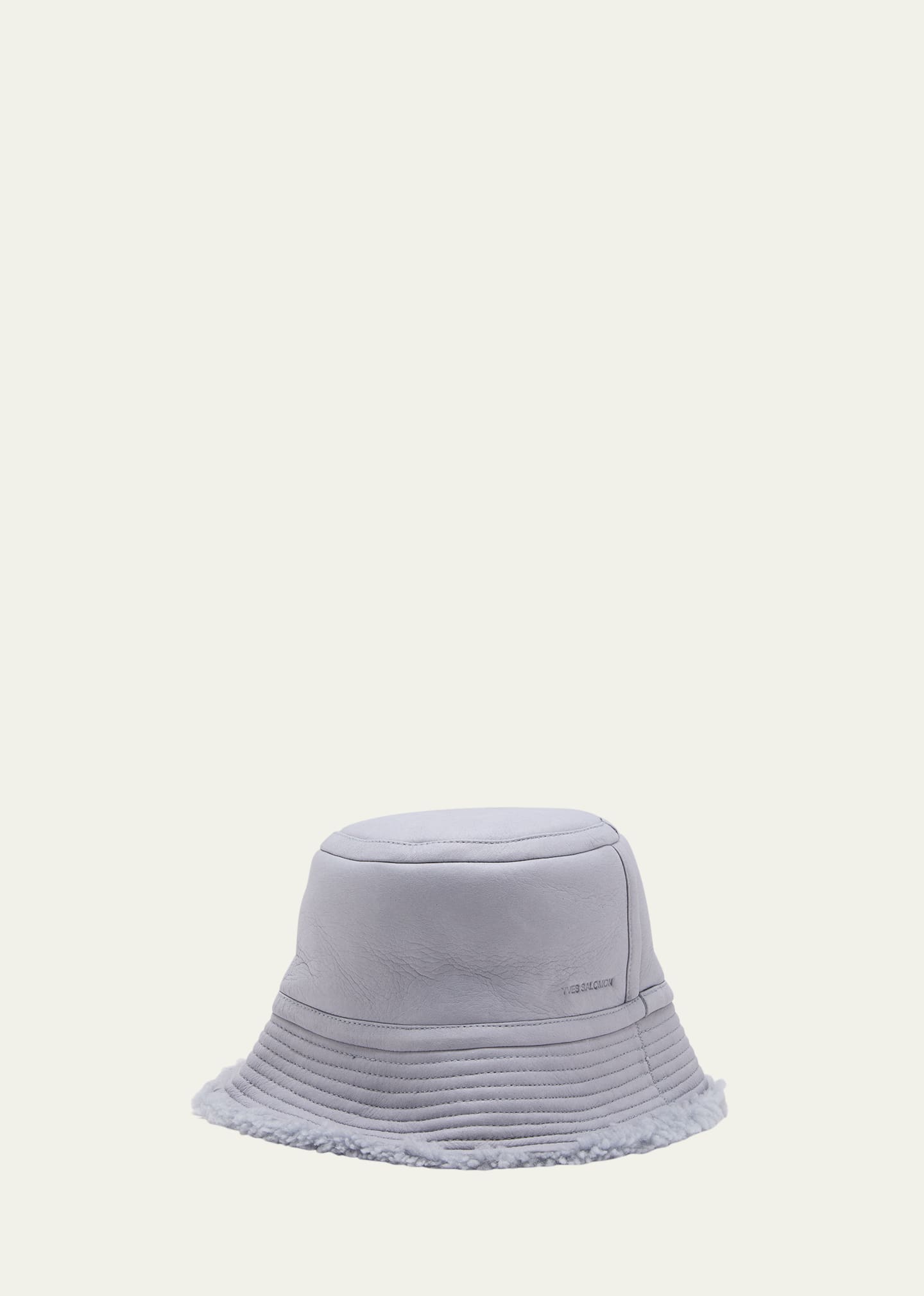 Teddy Merino Wool & Leather Bucket Hat