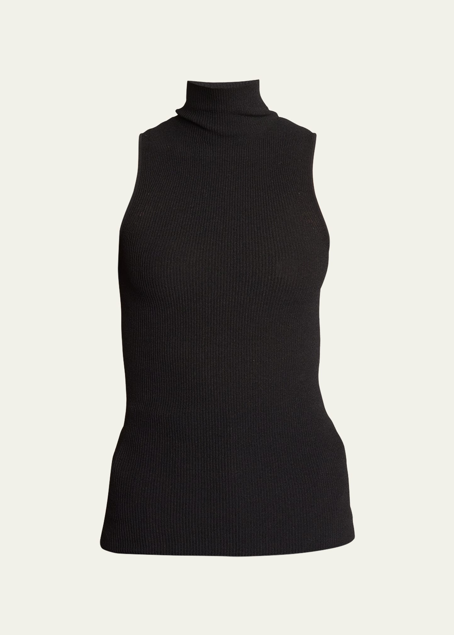 Proenza Schouler Matte Viscose Knit Ribbed Top In White
