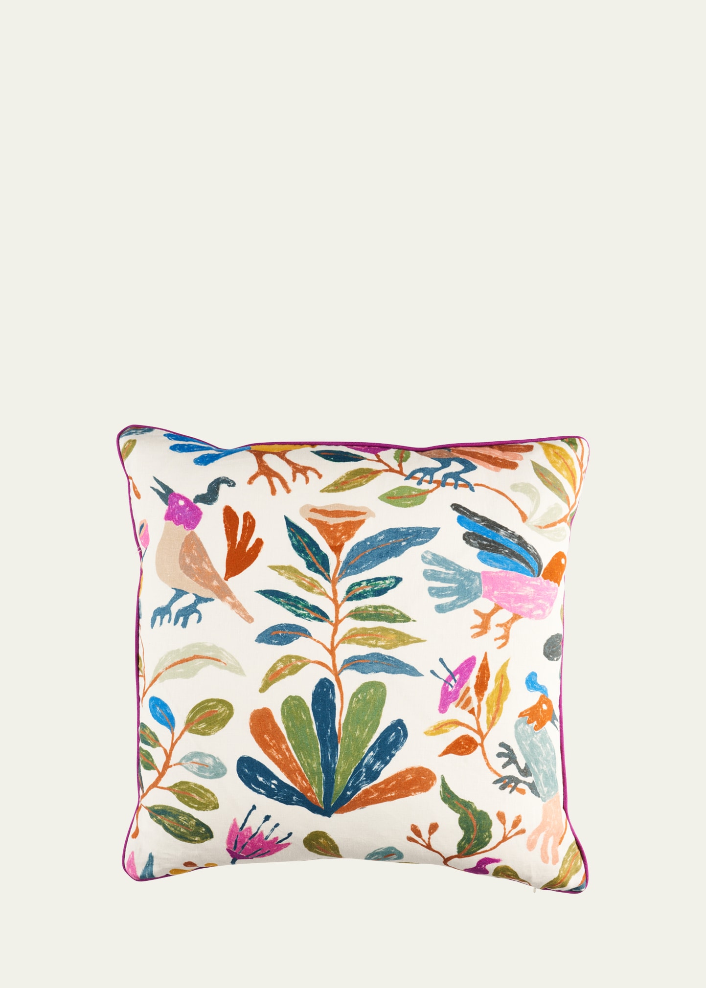 Shop Schumacher Canopy Decorative Pillow In Multi Birds
