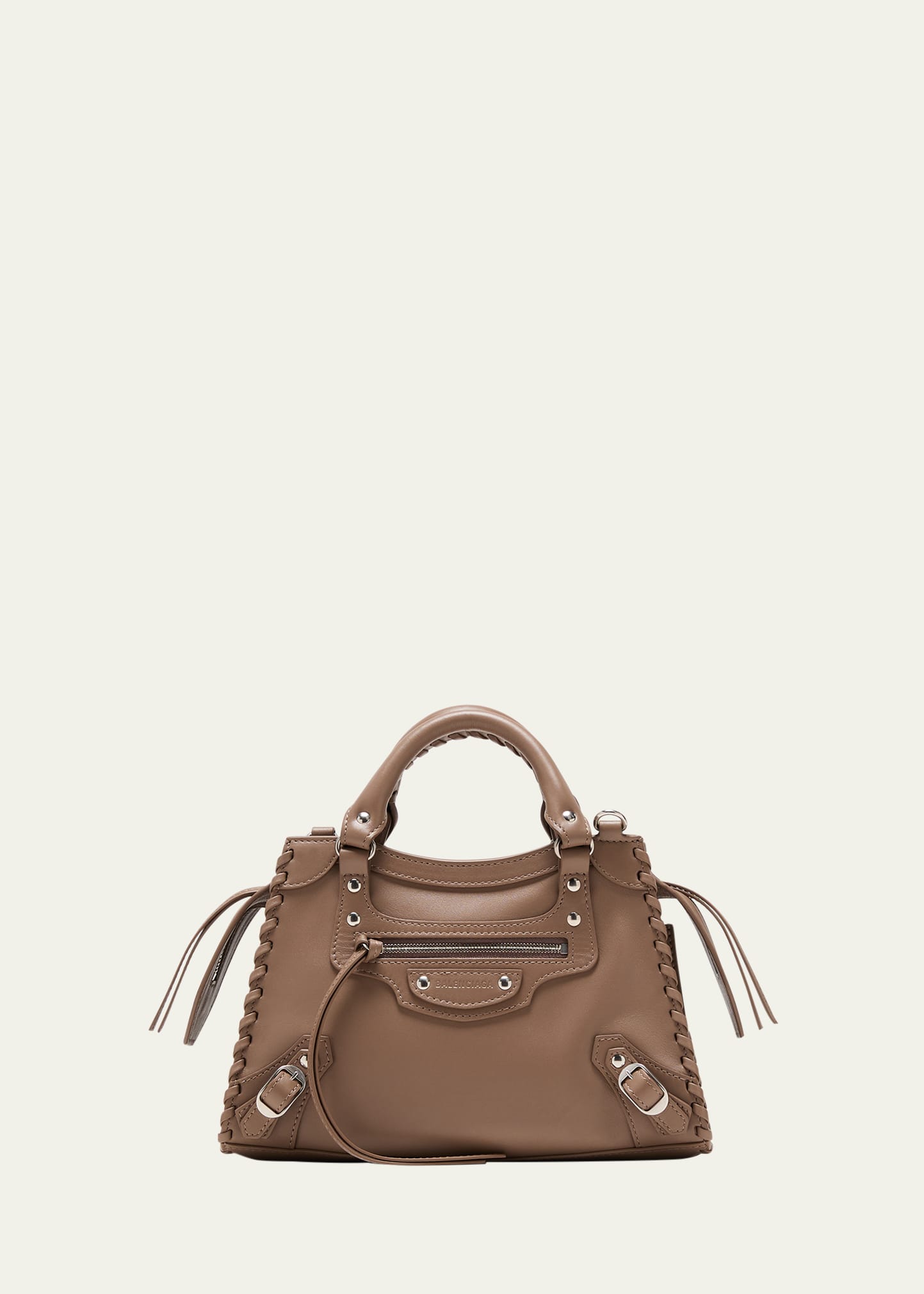 Balenciaga Neo Classic City Xs Leather Top-handle Bag In 1212 Dark Mink Gr