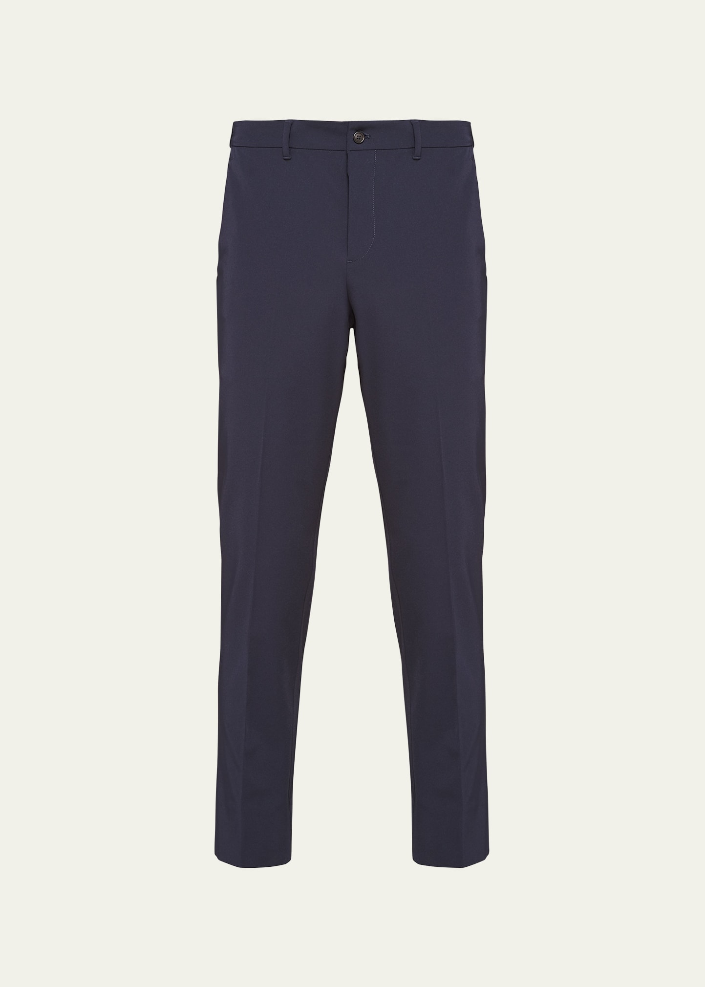 Shop Prada Men's Tech Stretch Pants In Bleu