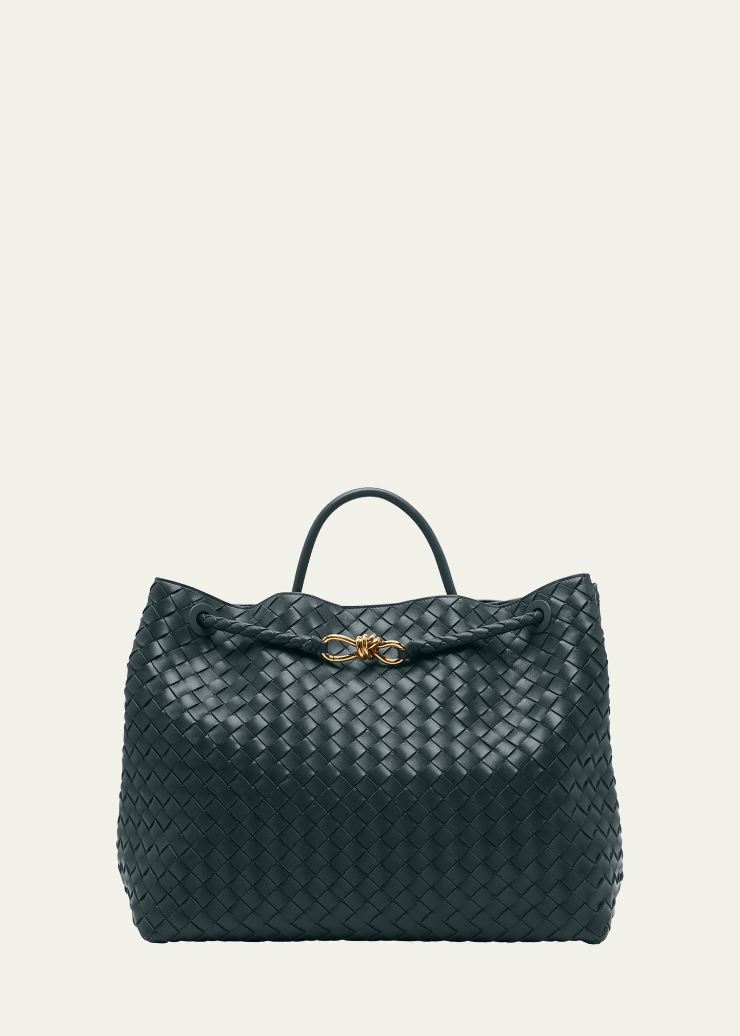 Bottega Veneta Large Andiamo Bag In Slate-m Brass