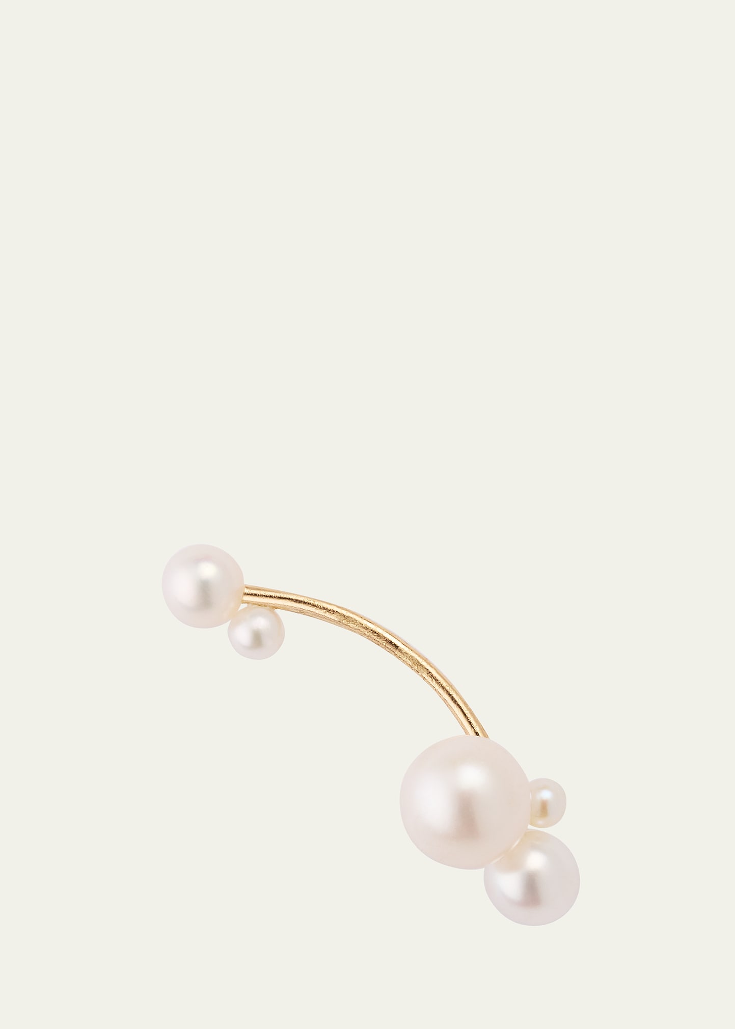 14K Recycled Gold Stellari Single Right Earring with Pearls