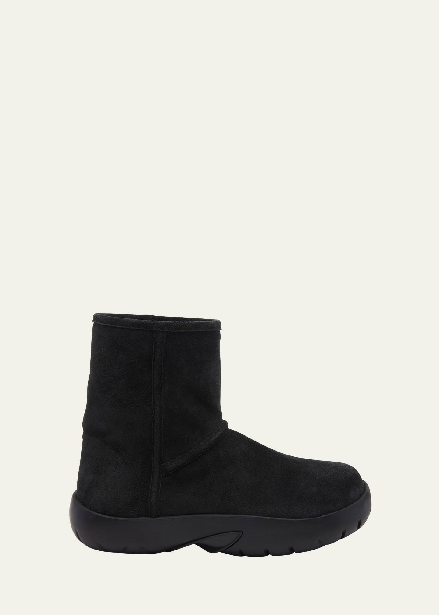 Snap Suede Chunky Ankle Boots