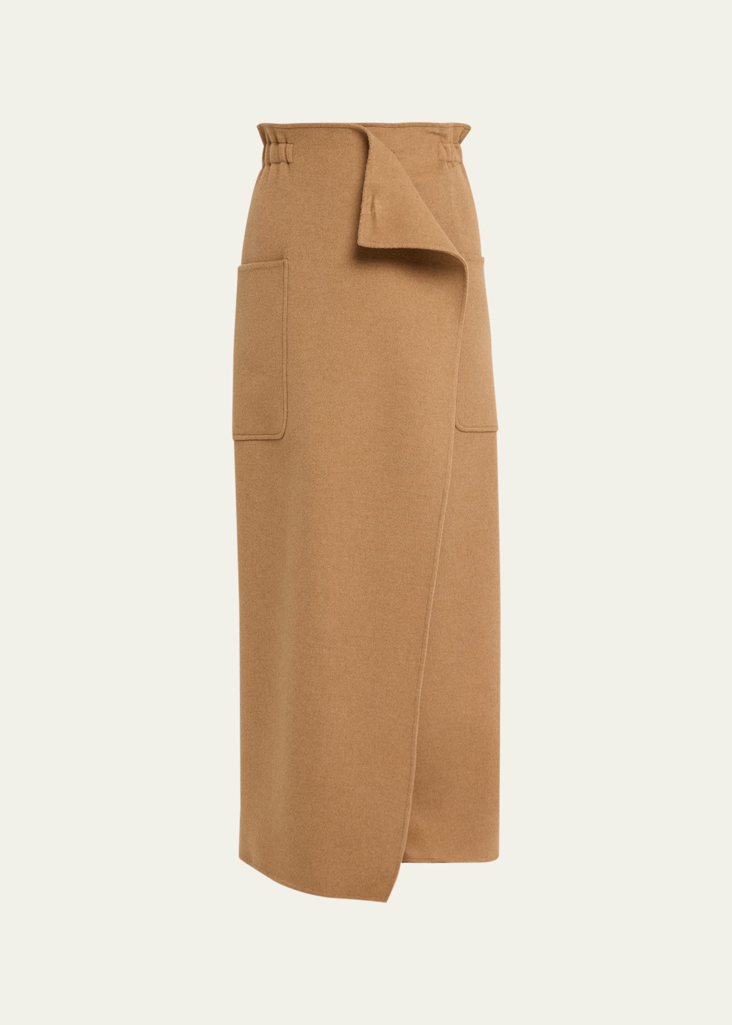 MAX MARA CARBONE PAPERBAG MAXI SKIRT