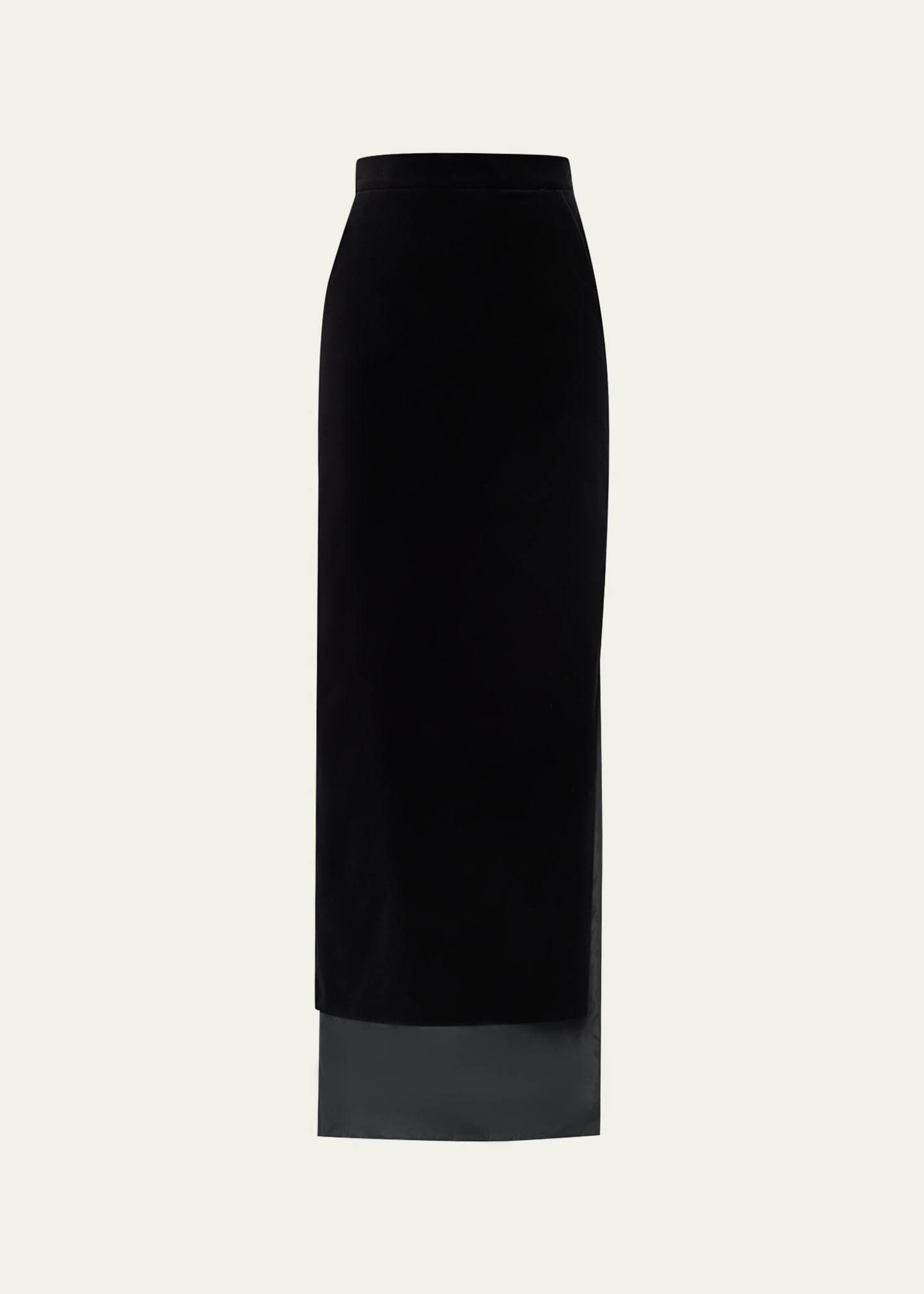 Max Mara Zuppa Cashmere-blend Layered Maxi Skirt In Black