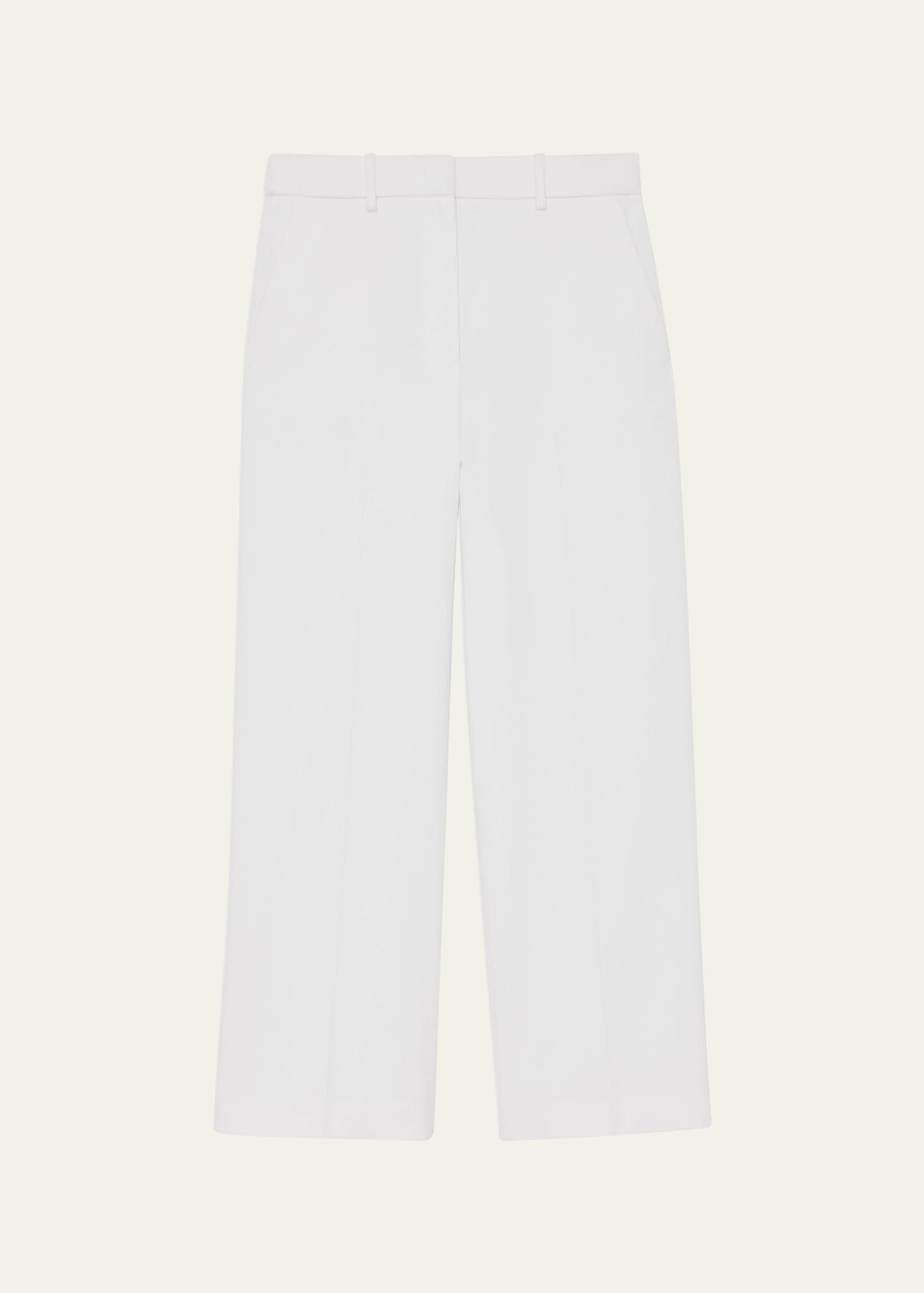 Theory Straight-leg Pull-on Pant In Linen-viscose In Wht