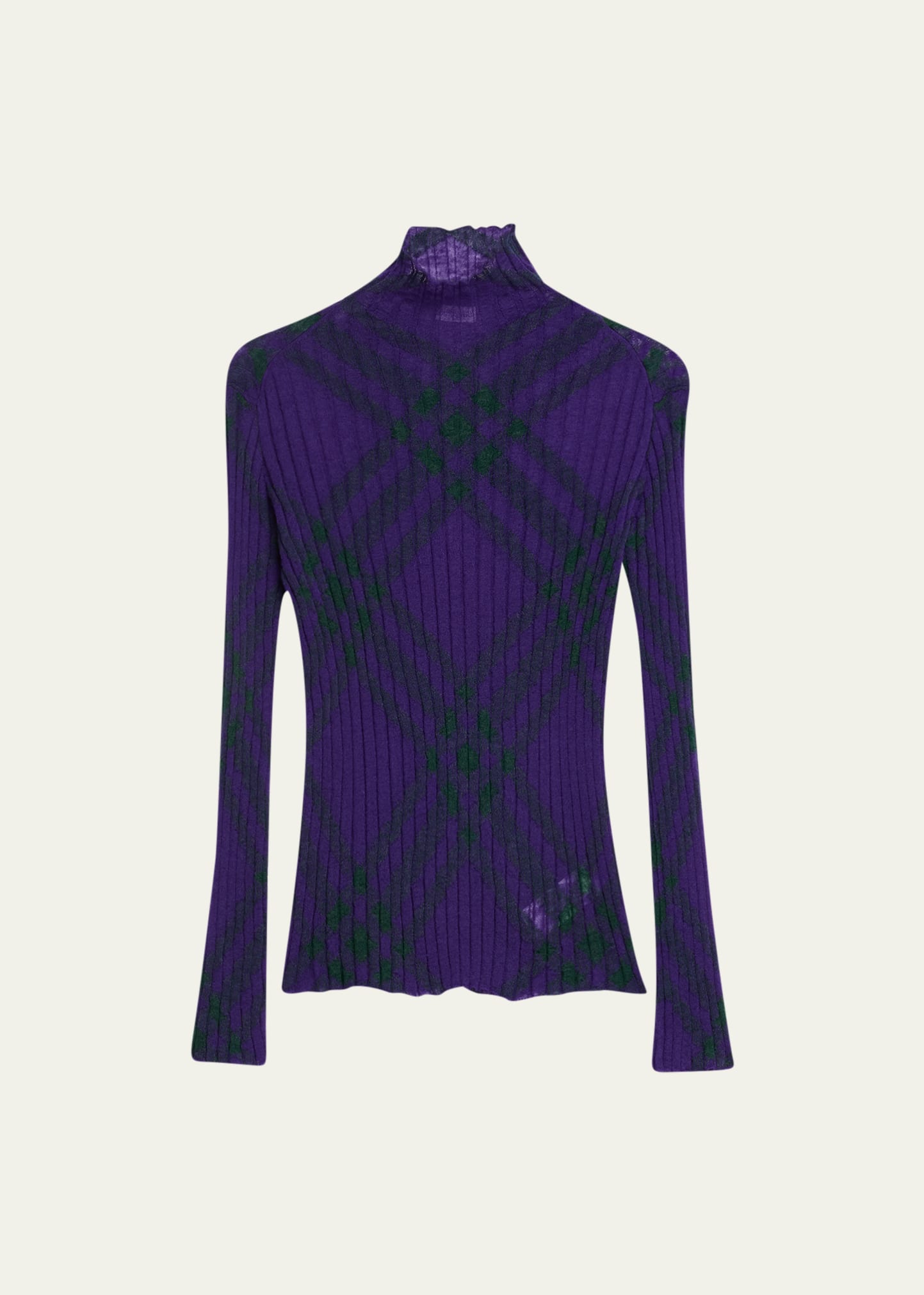 Burberry Plaid-check Mohair-blend Jumper In Royal Ip Check