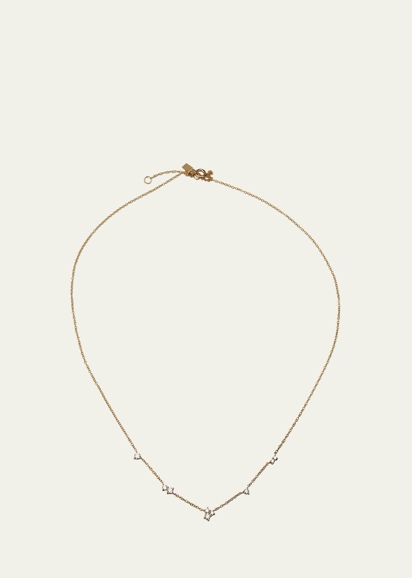 Ef Collection 14k Yellow Gold Multi Diamond Cluster Necklace In Yg