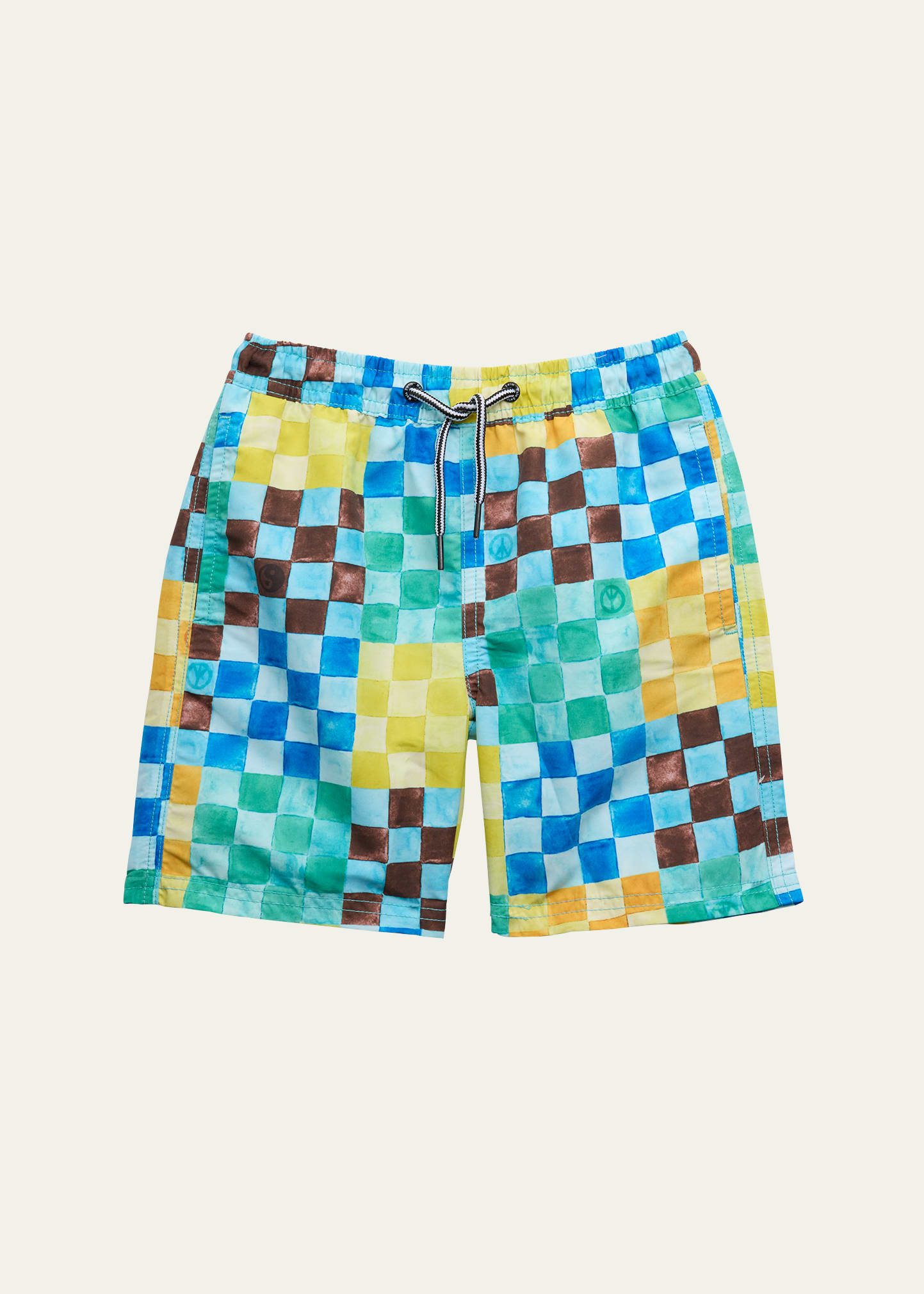 Boy's Nilson Printed Swim Shorts, Size 3T-6