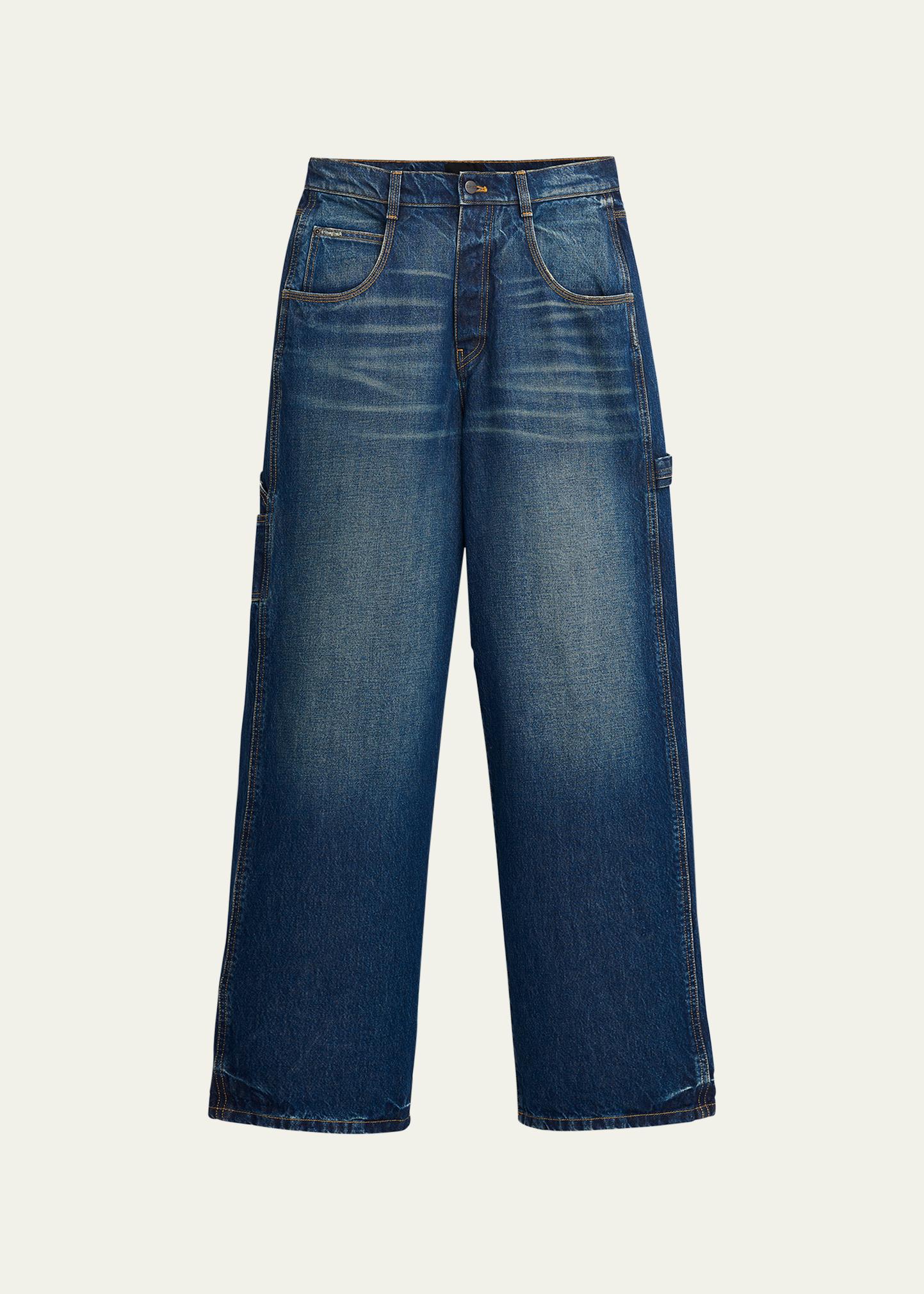 Marc Jacobs Belt Loops Faded Effect Five-pocket Style Trousers In Future Indigo