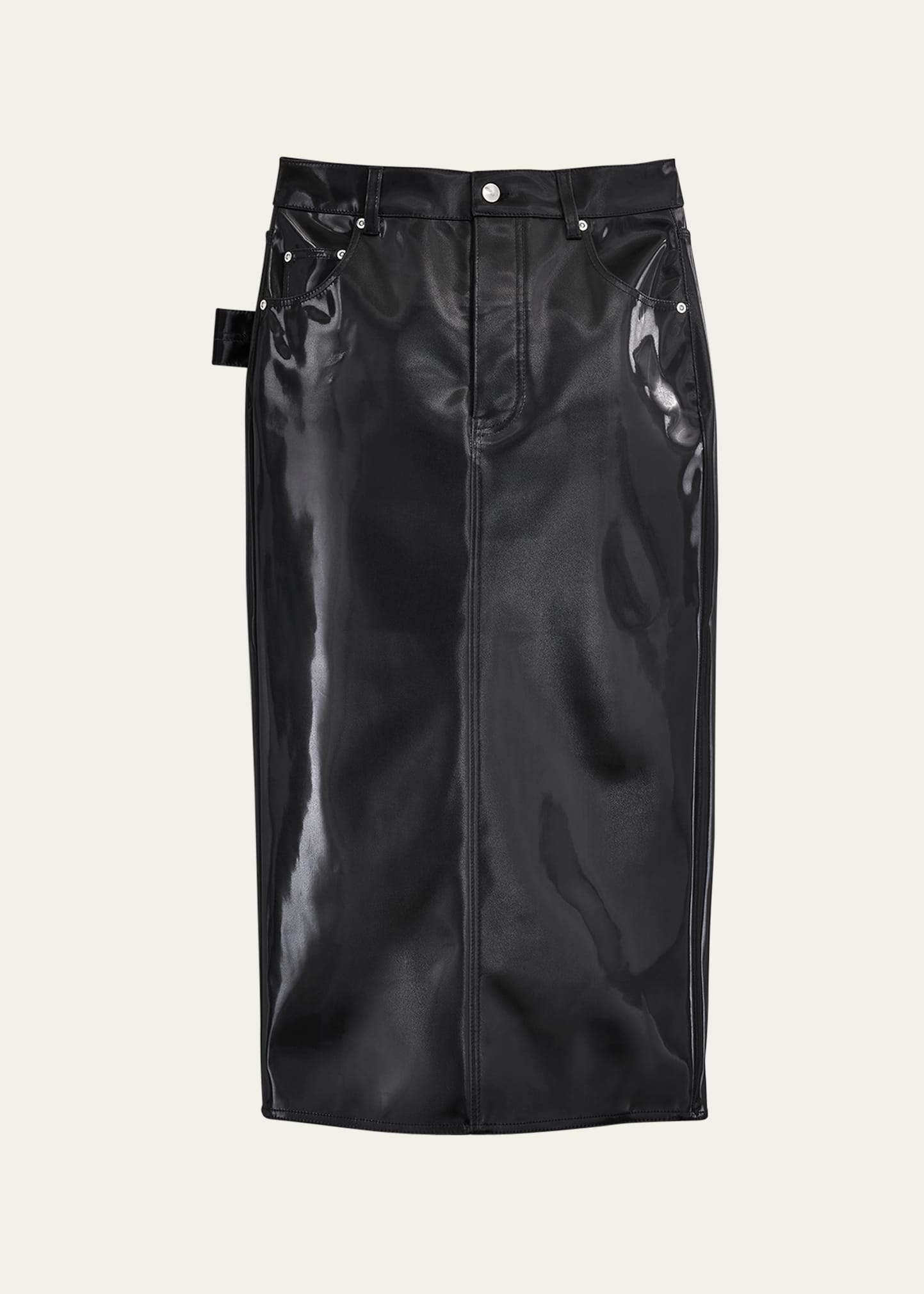 Marc Jacobs Reflective Midi Skirt In Black