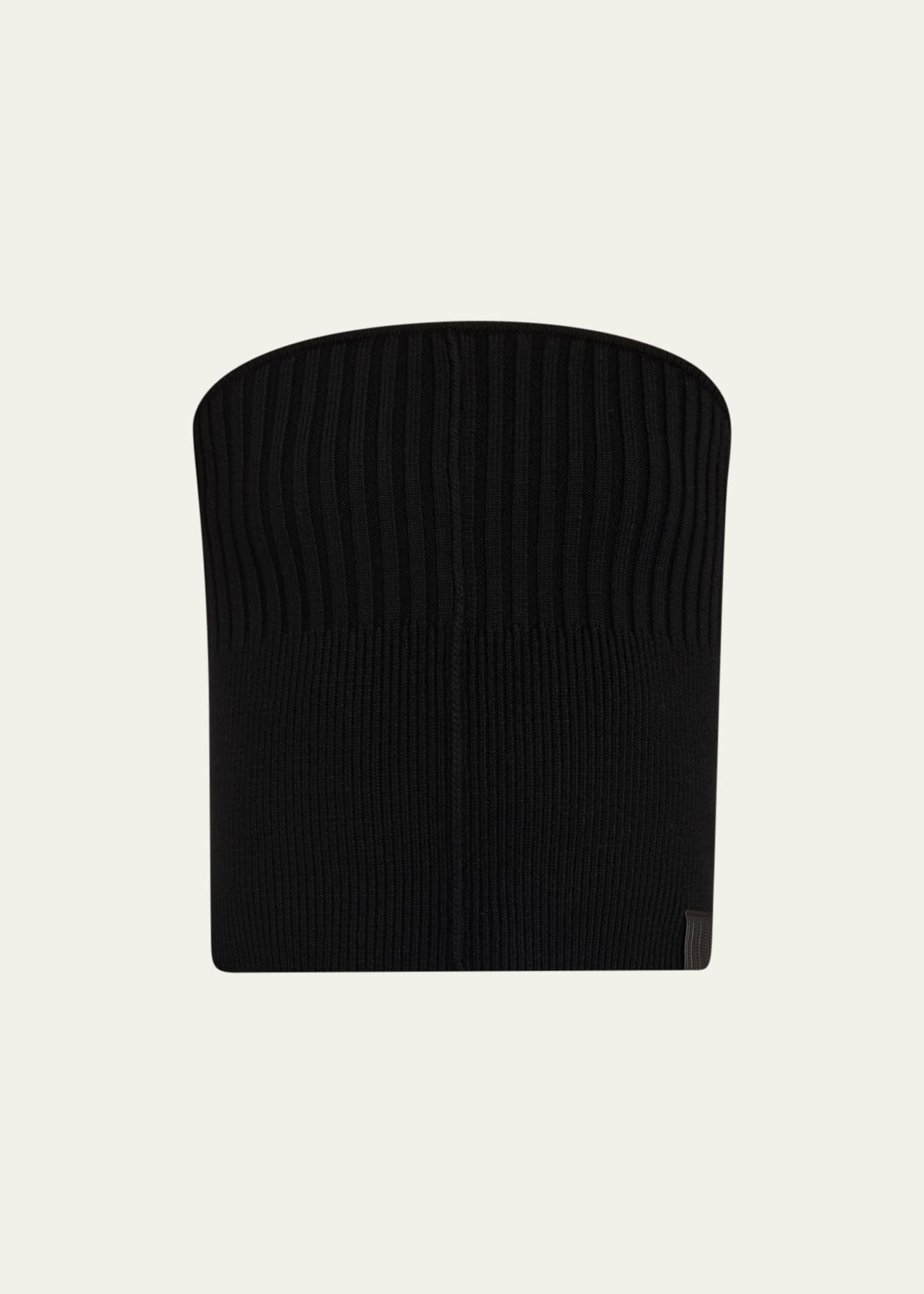 MARC JACOBS RIBBED-KNIT WOOL TUBE TOP