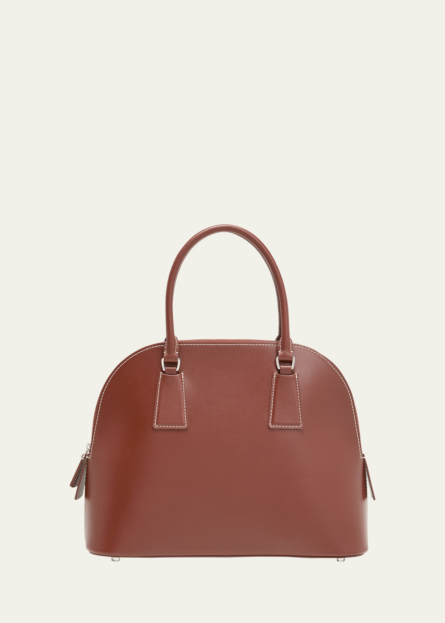 The Row Nina Top-handle Bag In Leather In Chywd Cherry Wood
