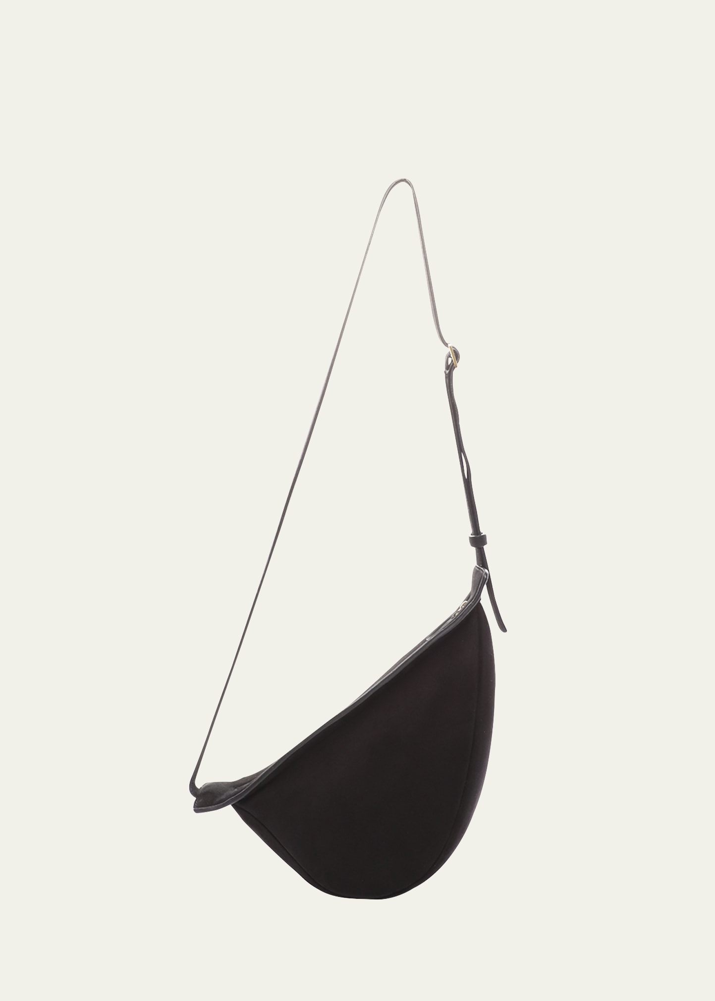 The Row Small Slouchy Banana Crossbody Bag In Sporty Suede In Dnpld Dark Navy P