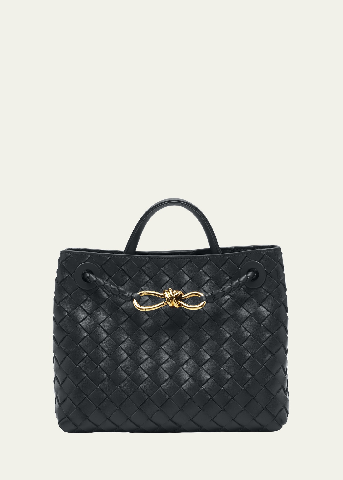 Bottega Veneta Small Andiamo Bag In Inkwe-m Brass