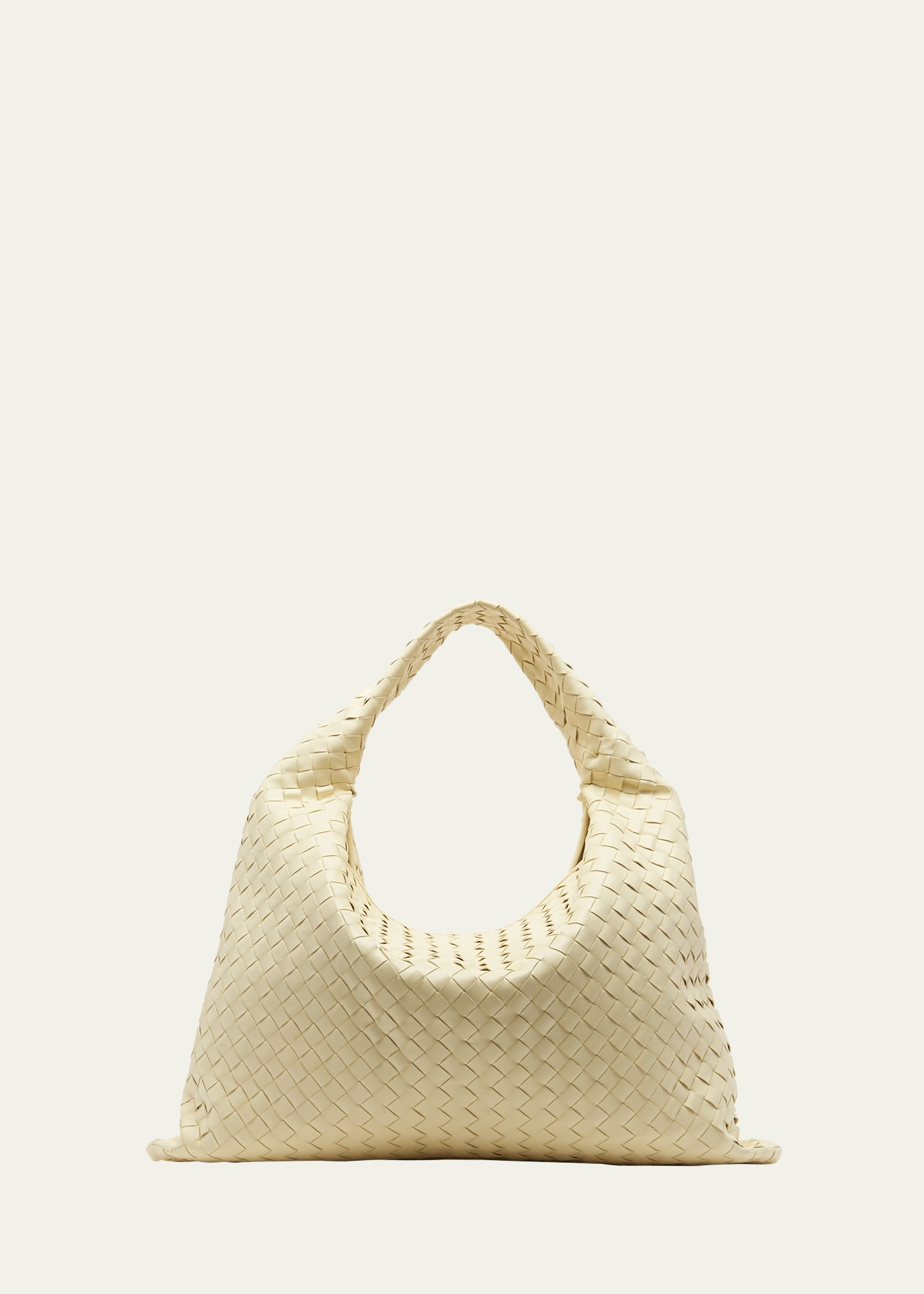 Shop Bottega Veneta Large Hop Shoulder Bag In Camomile-m Brass
