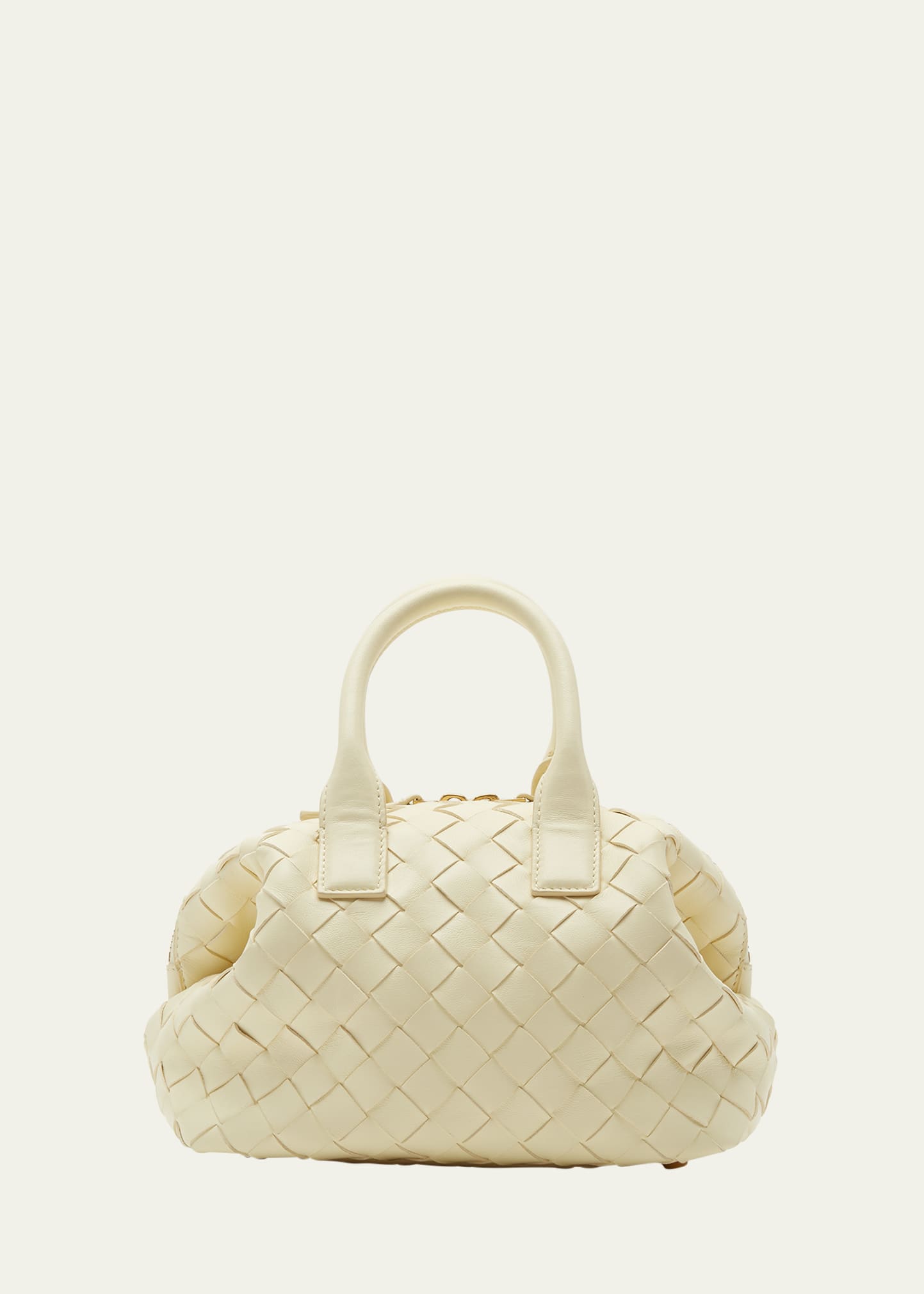 Shop Bottega Veneta Mini Bauletto Bag In Camomile-m Brass
