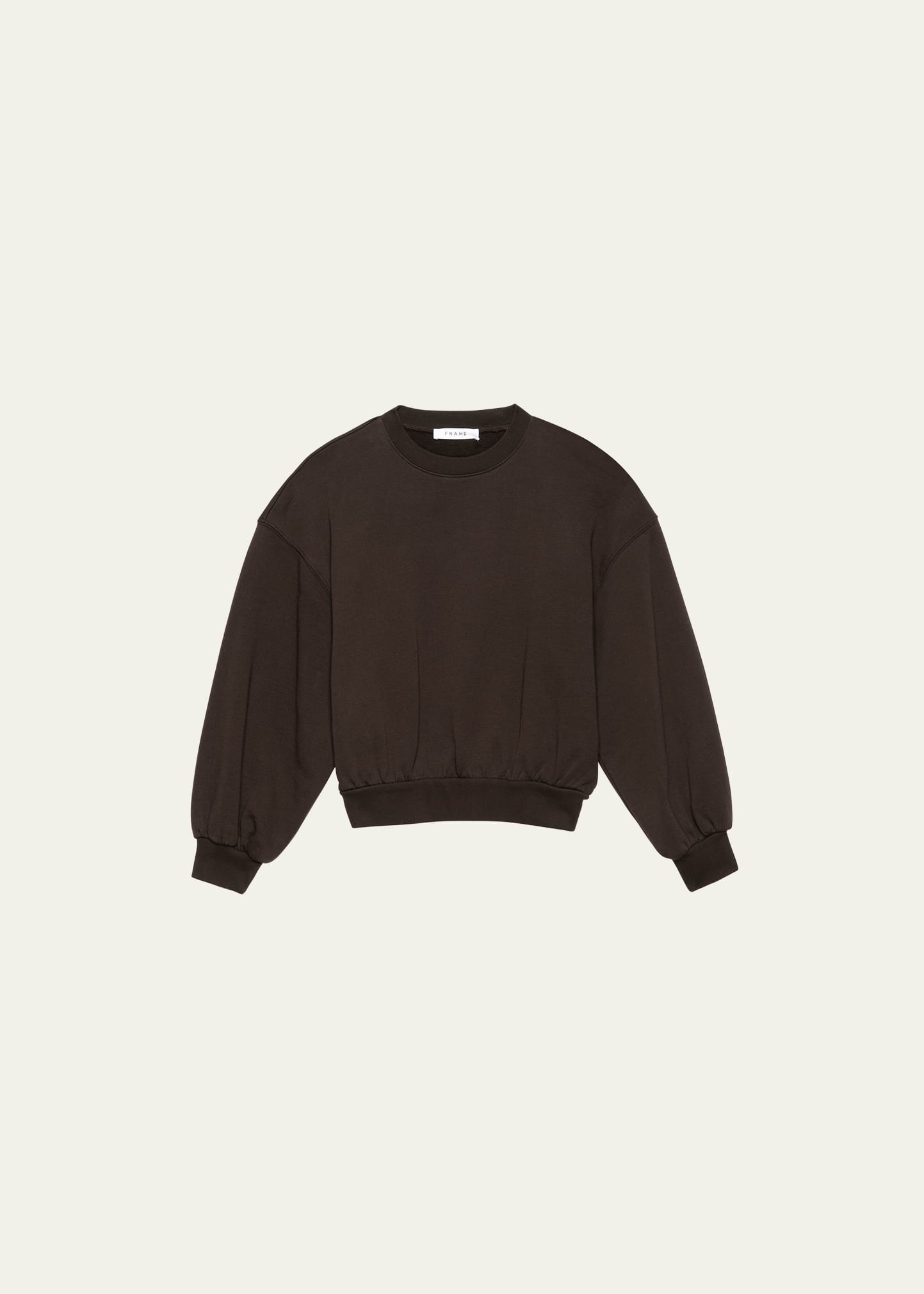 Frame Balloon Sleeve Sweatshirt In Espresso