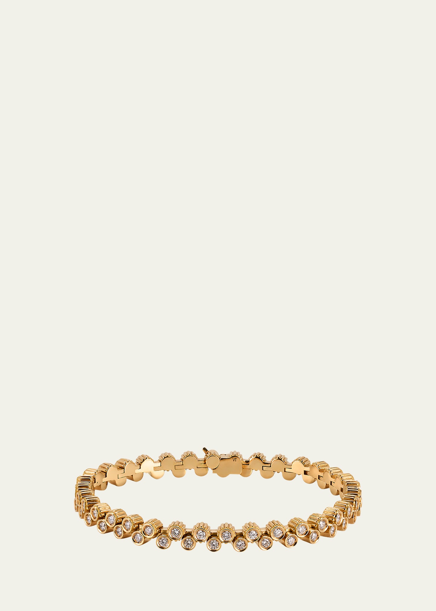 Viltier 18k Yellow Gold Clique Tennis Bracelet With Diamonds In Yg