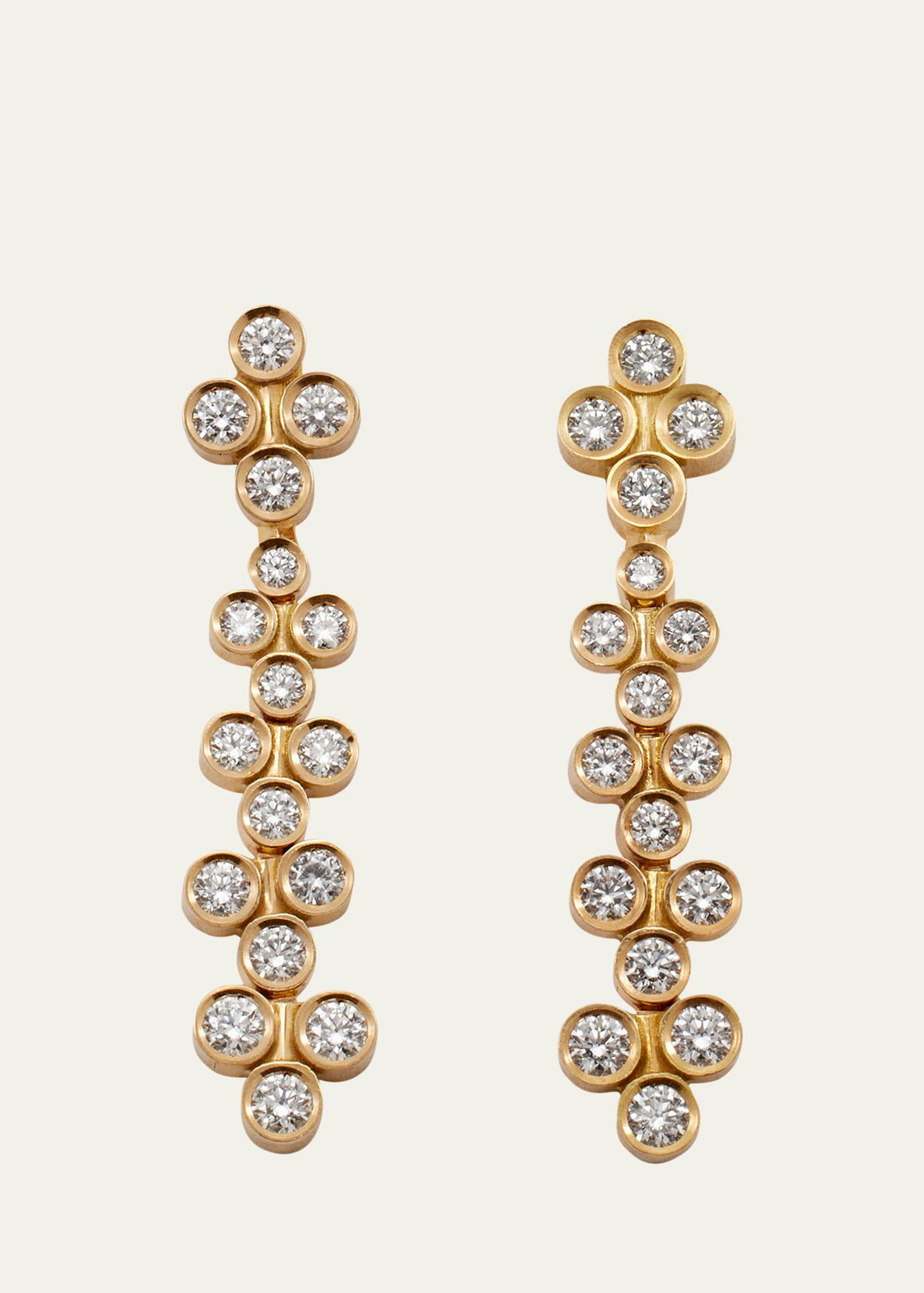 Clique Cascade Diamond Bezel Drop Earrings