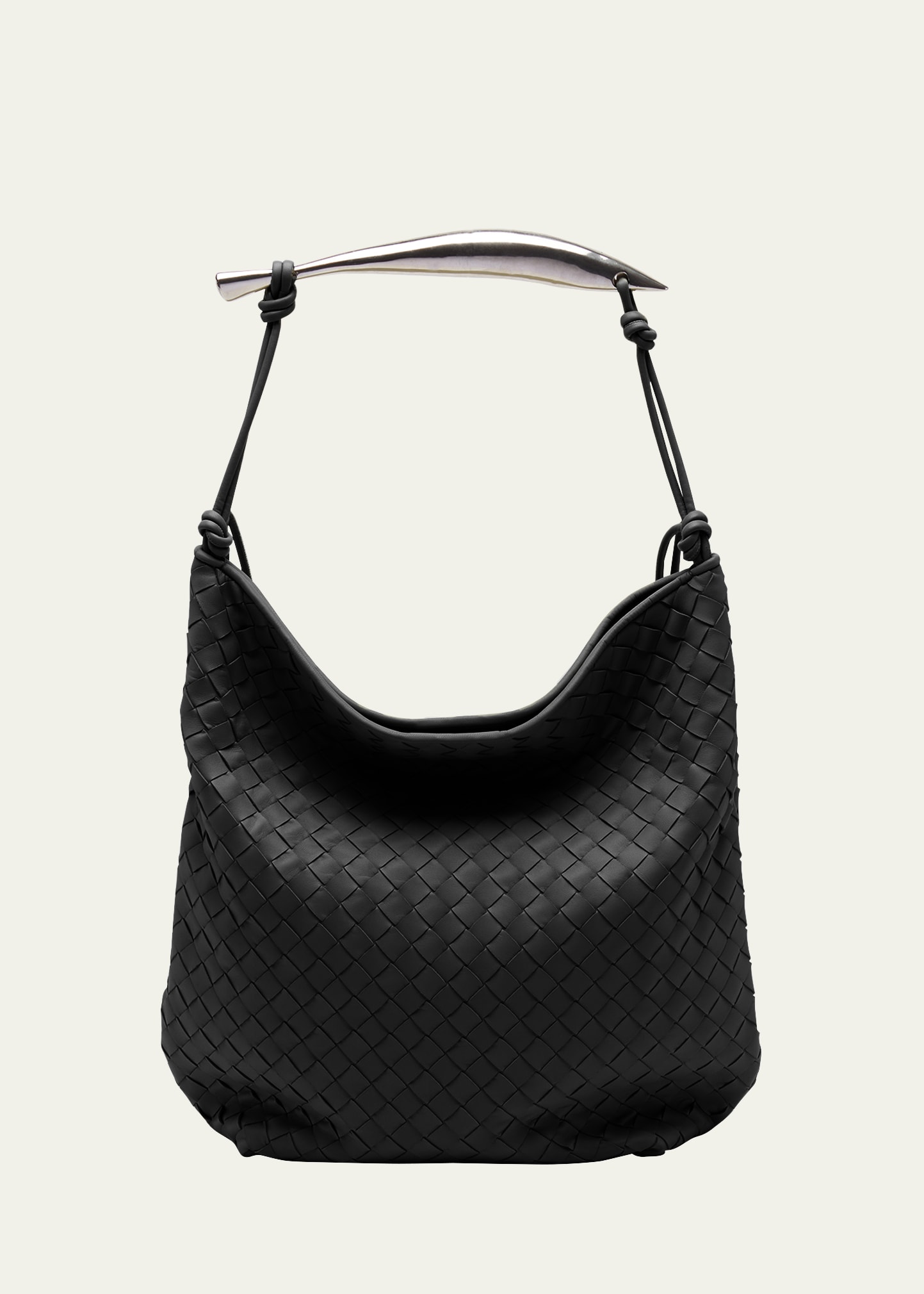 Bottega Veneta Sardine Large Intrecciato Leather Hobo Bag In 1019 Black-m Bras