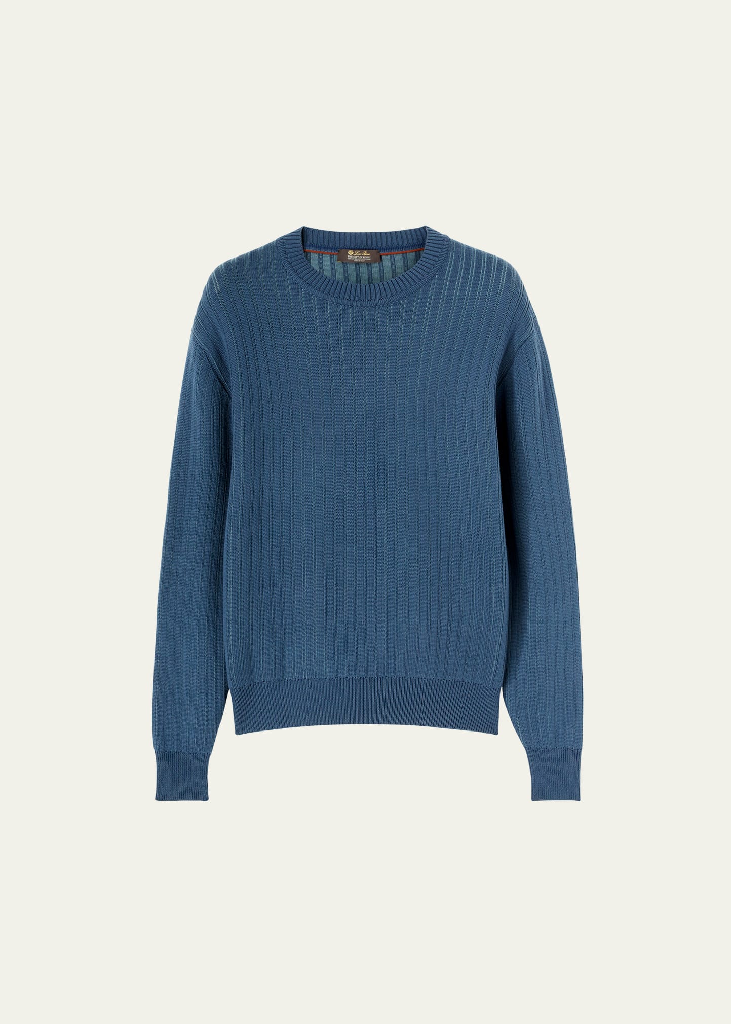 Loro Piana Men's The Gift Of Kings Wool Crewneck Sweater In Blue