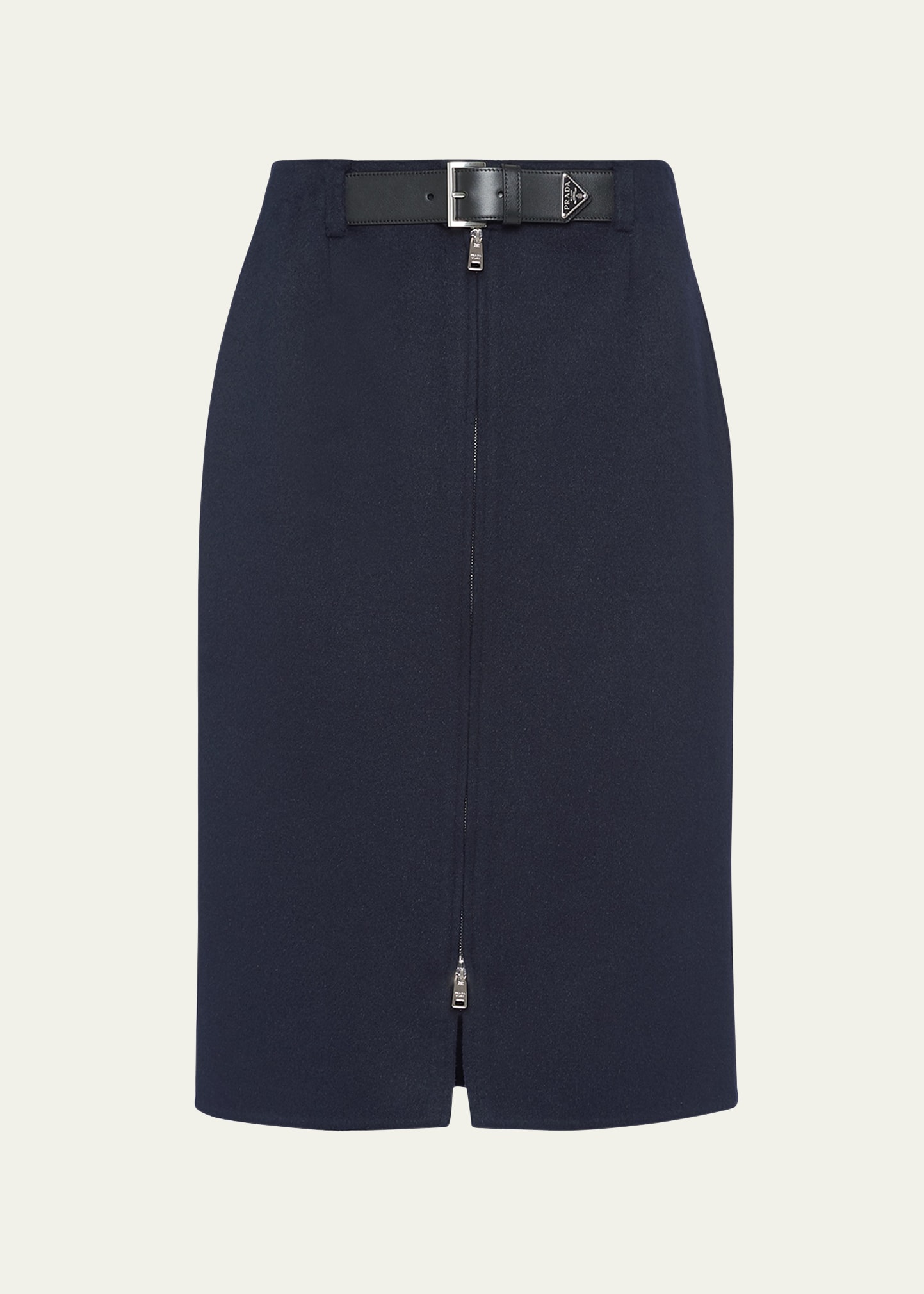 Prada Midi Skirt In F0008 Bleu
