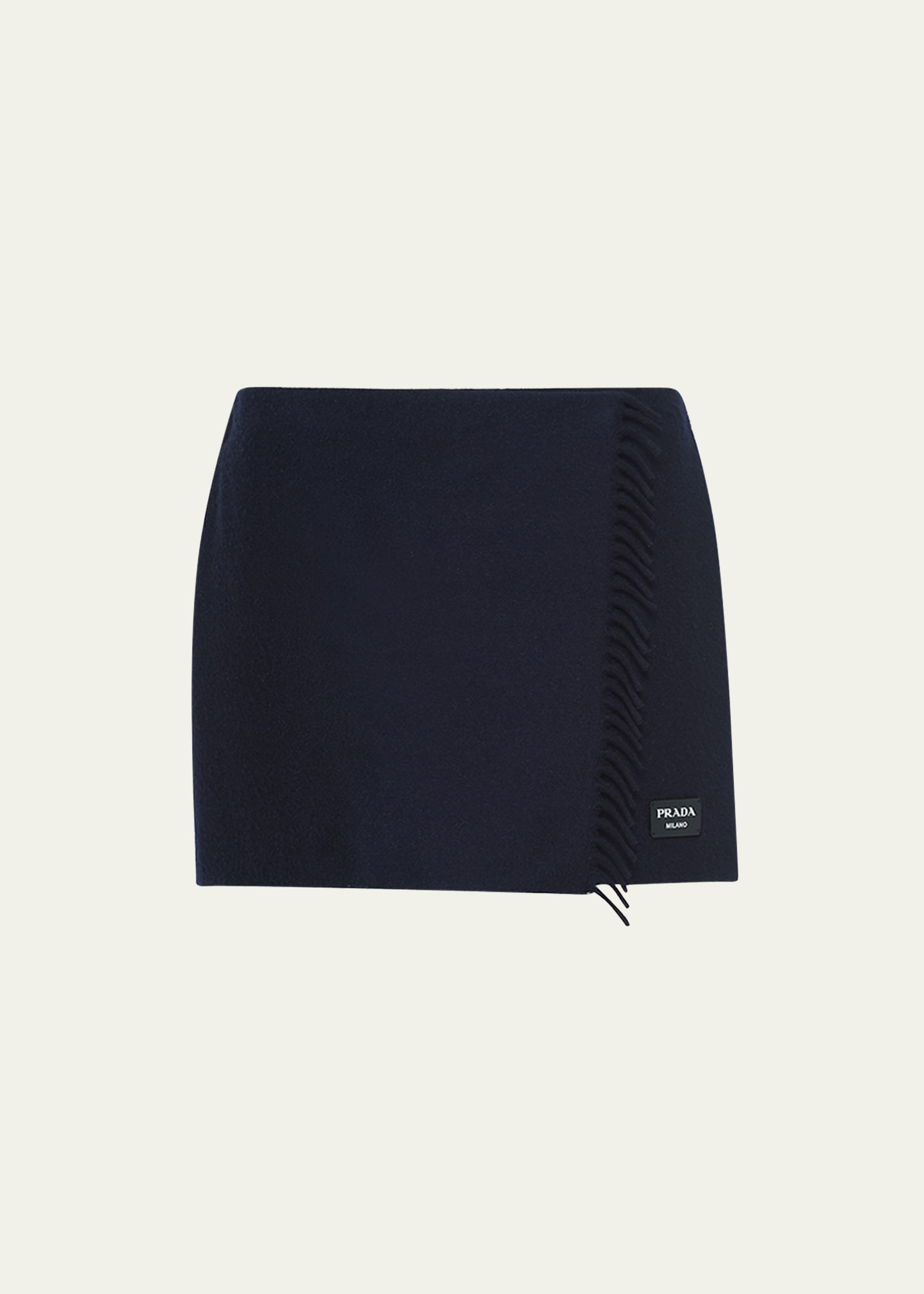 Prada Logo Detailed Mini Skirt In Bleu