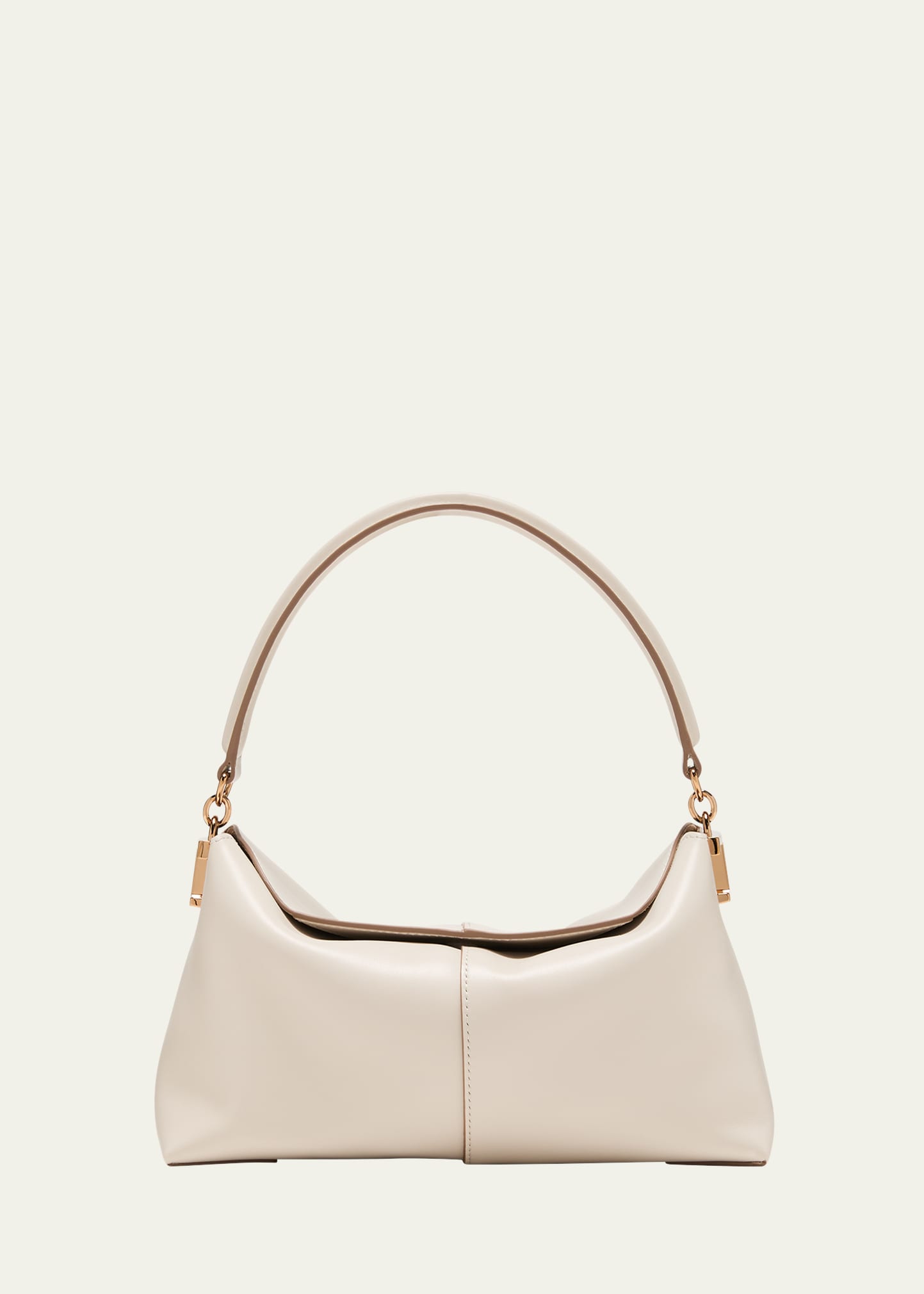 Tod's Mini Leather Shoulder Bag In Bianco Calce