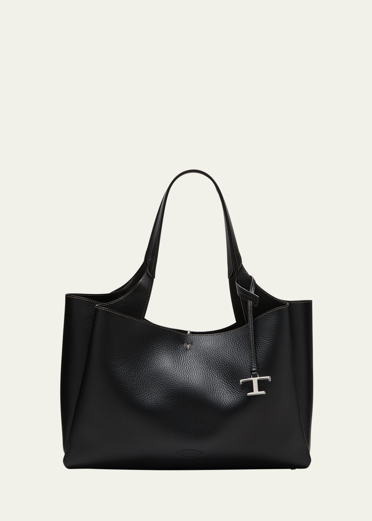 Tod's Apa 2 Leather Top-handle Bag In Nero