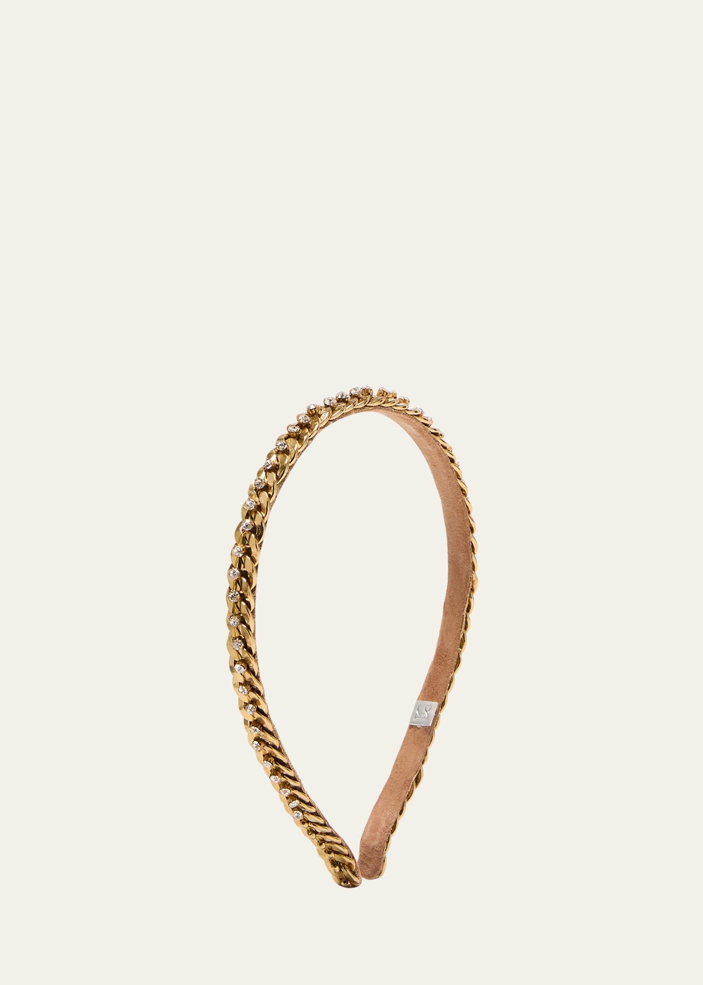 Deepa Gurnani Chainey Golden Headband In Gold