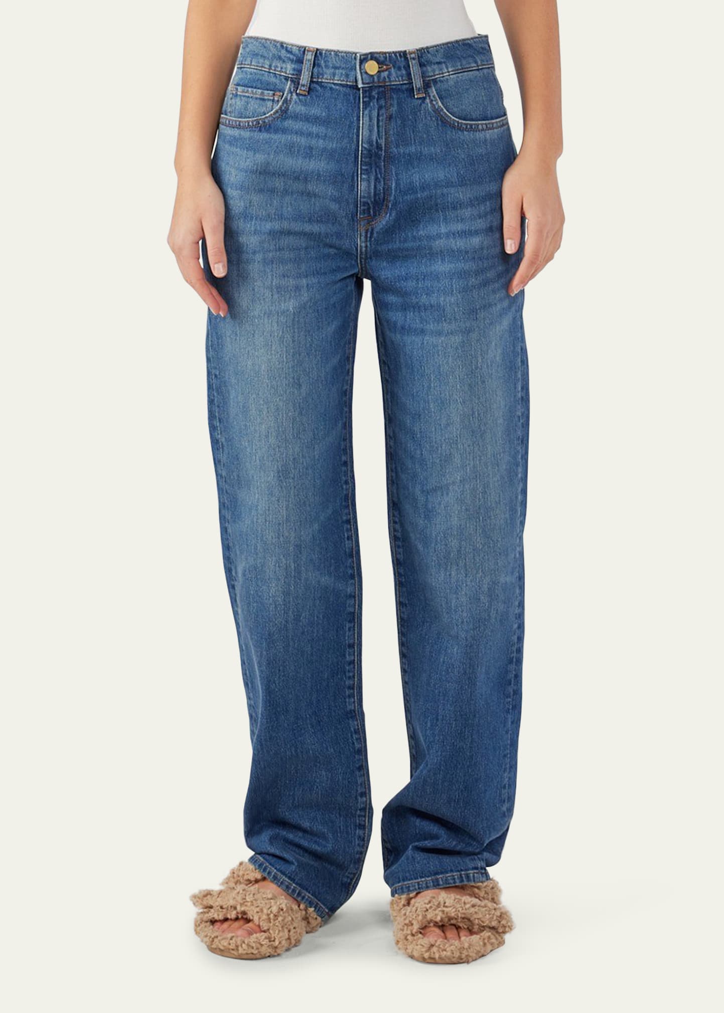 Ms. Onassis V-High Rise Wide-Leg Jeans