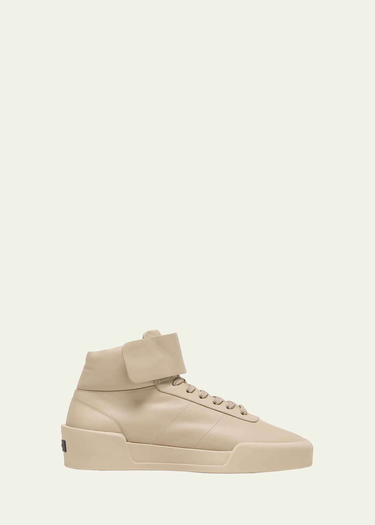 Fear Of God Men's Leather Aerobic High-top Sneakers In Taupe