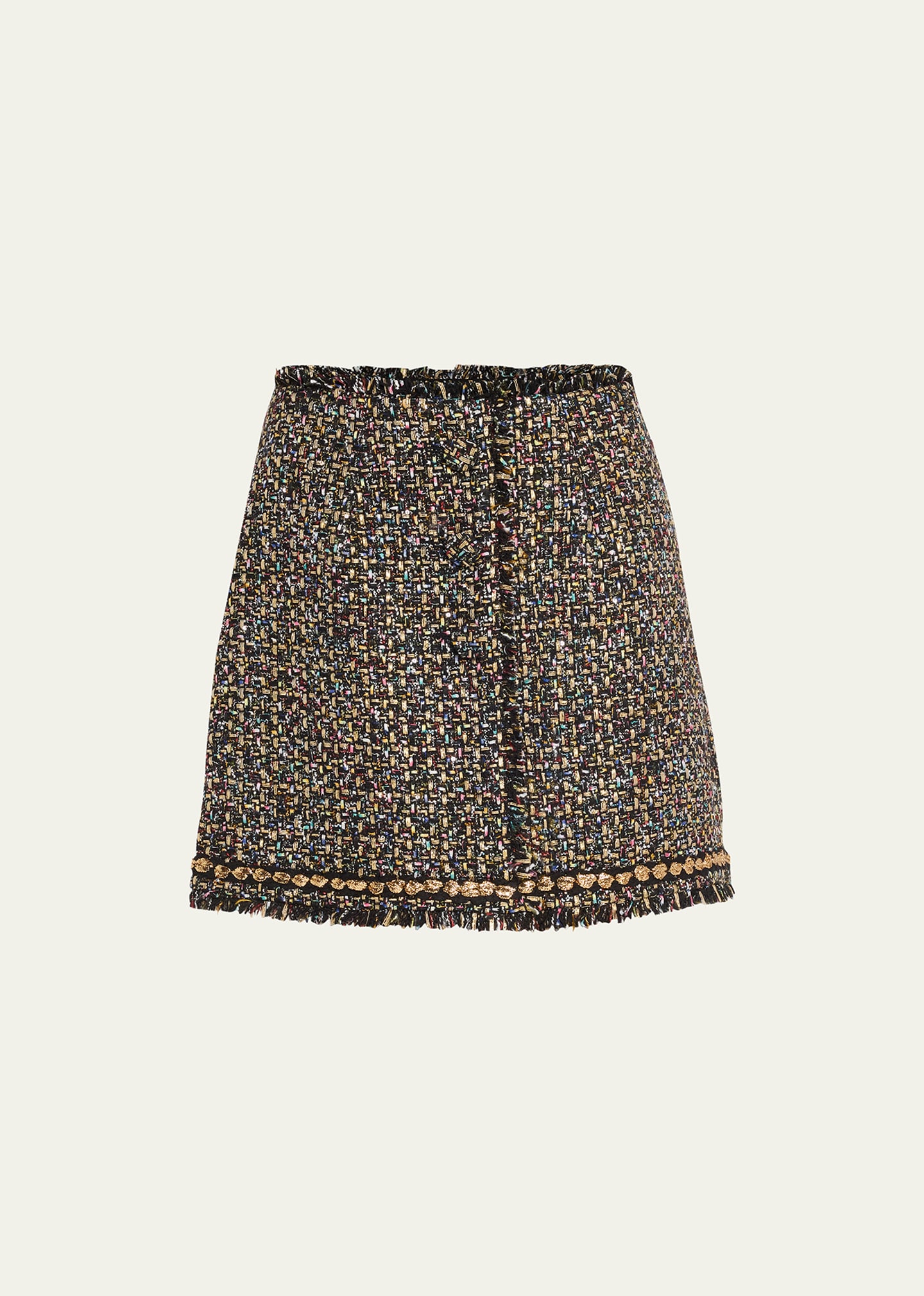 CINQ À SEPT ODETTE CONFETTI TWEED MINI SKIRT