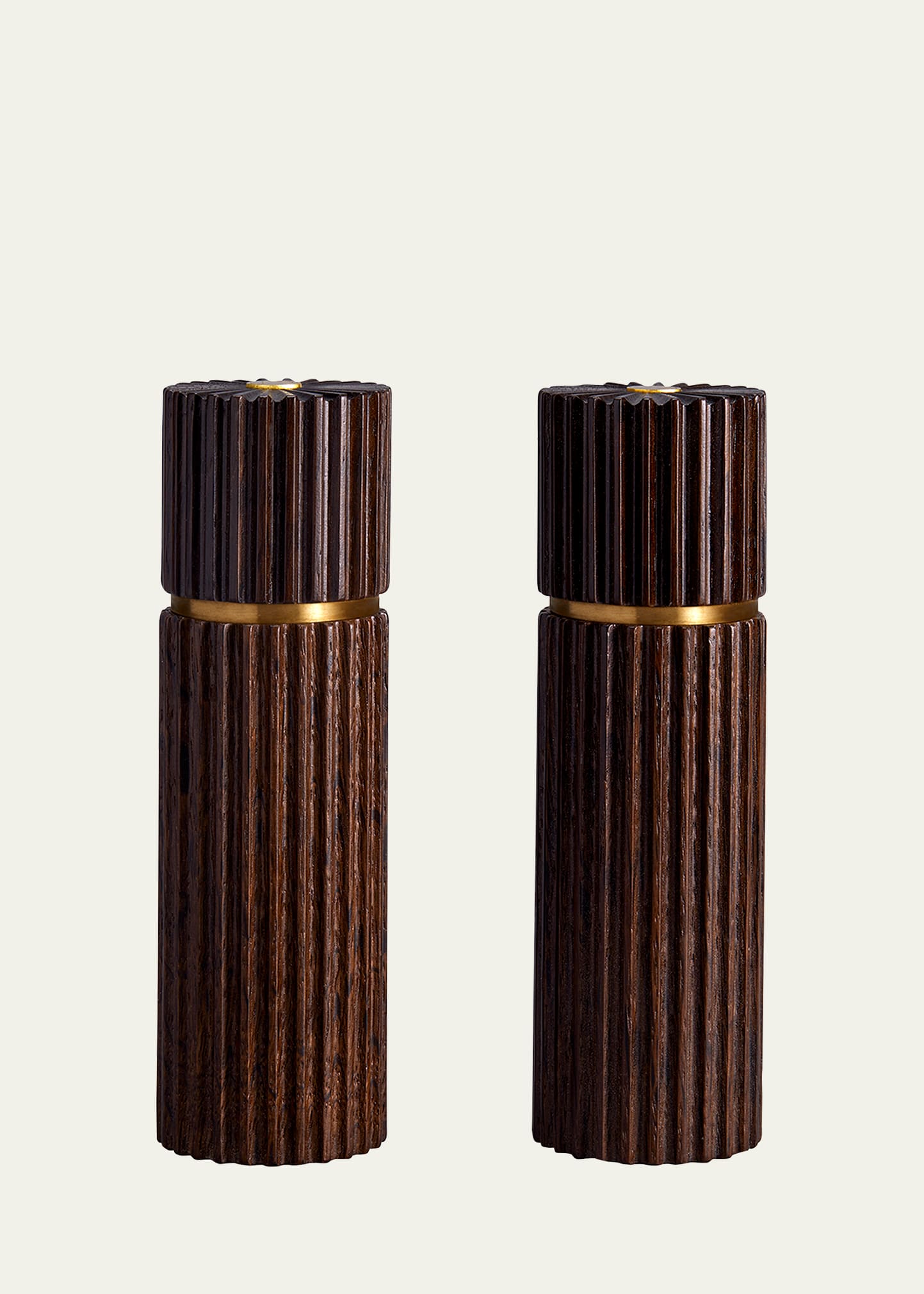 Shop L'objet Ionic Salt & Pepper Mills, Smoked Oak