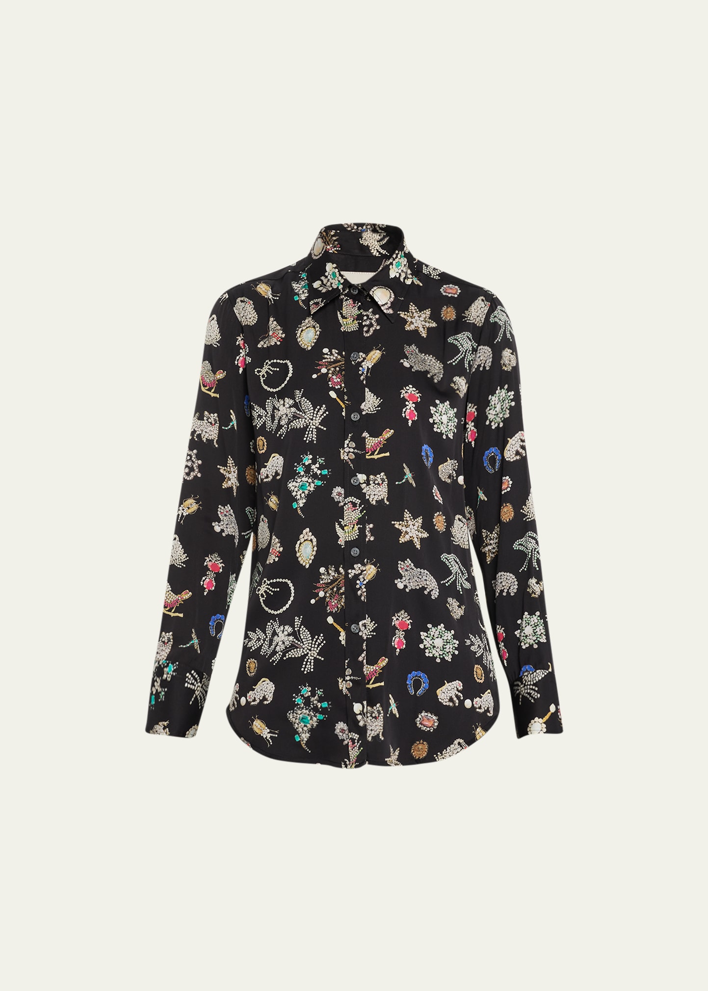 Libertine Black Diamond Pins Printed New Classic Shirt In Blkmu