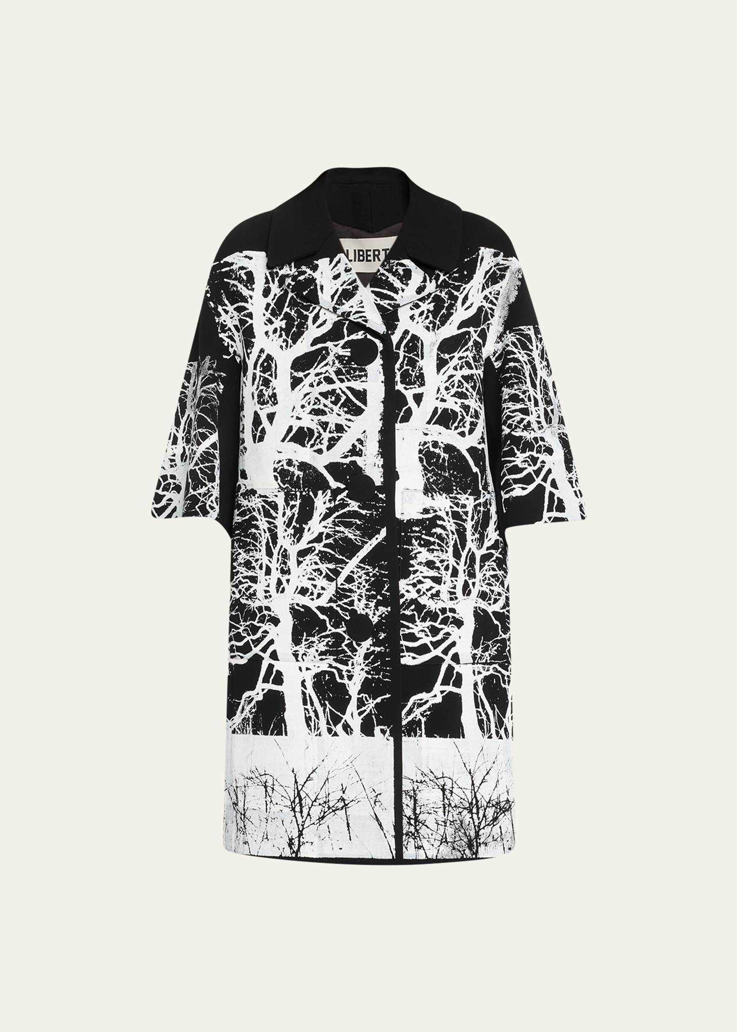Libertine Midnight Forest Printed Patch Pocket Coat