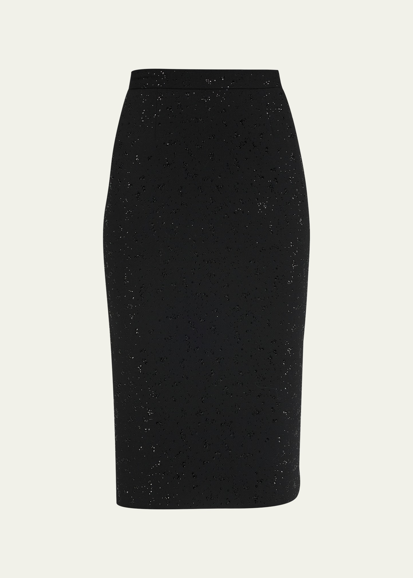 Libertine Heavy Star Dust Classic Pencil Skirt In Black